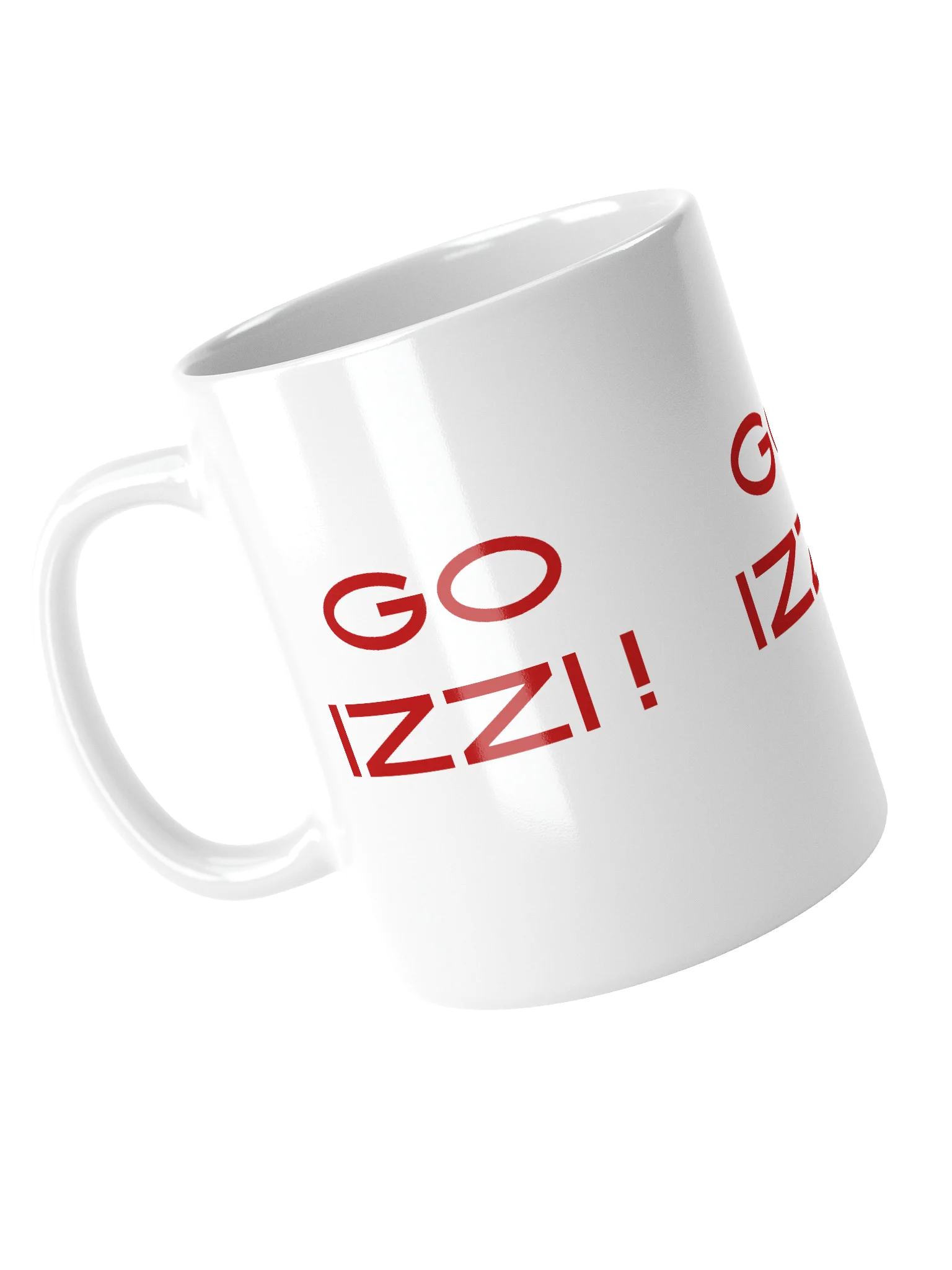 Go Izzi! - White Mug with Red Letters product image (1)