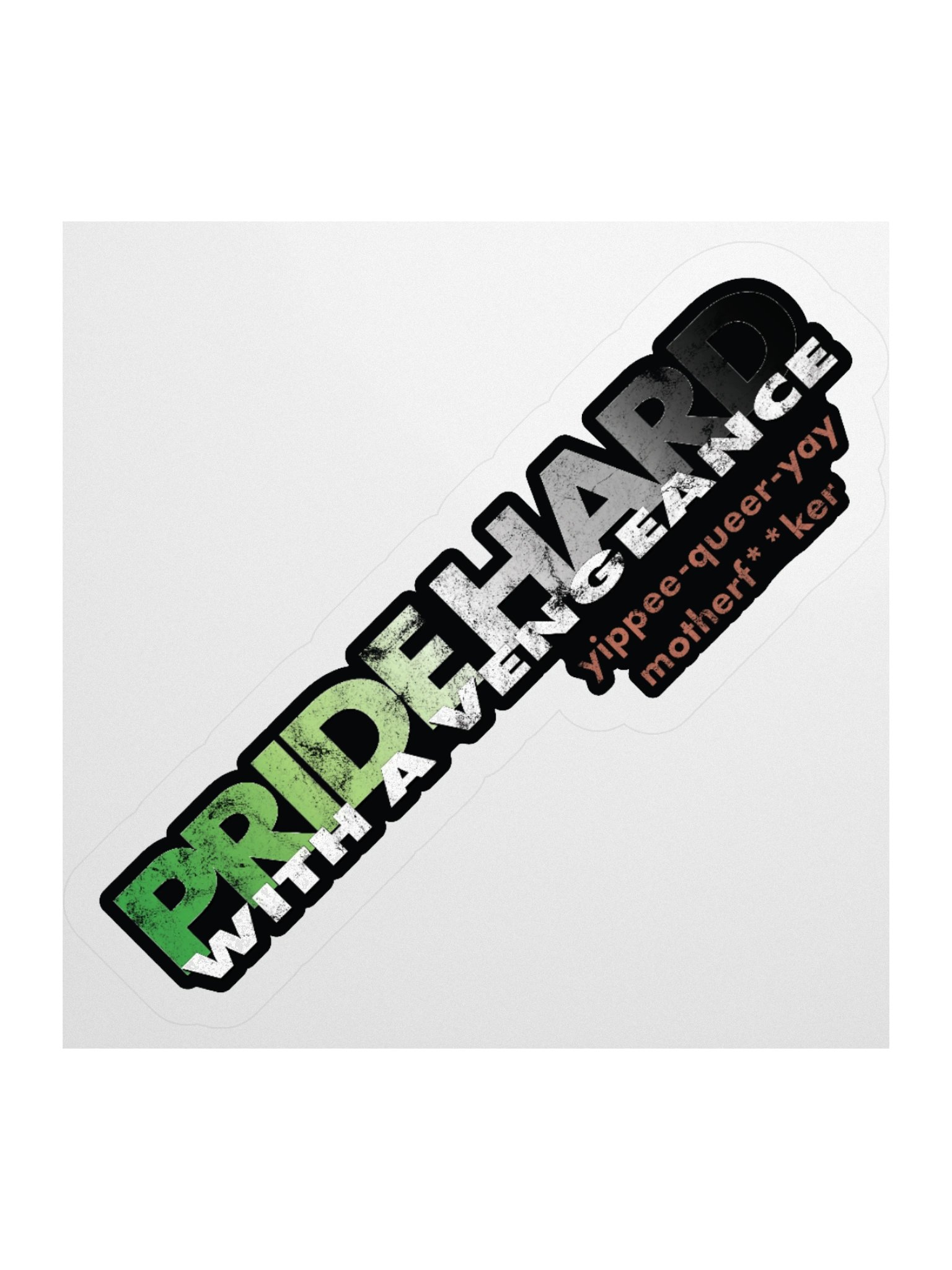 Aromantic "Pride Hard" Sticker product image (1)