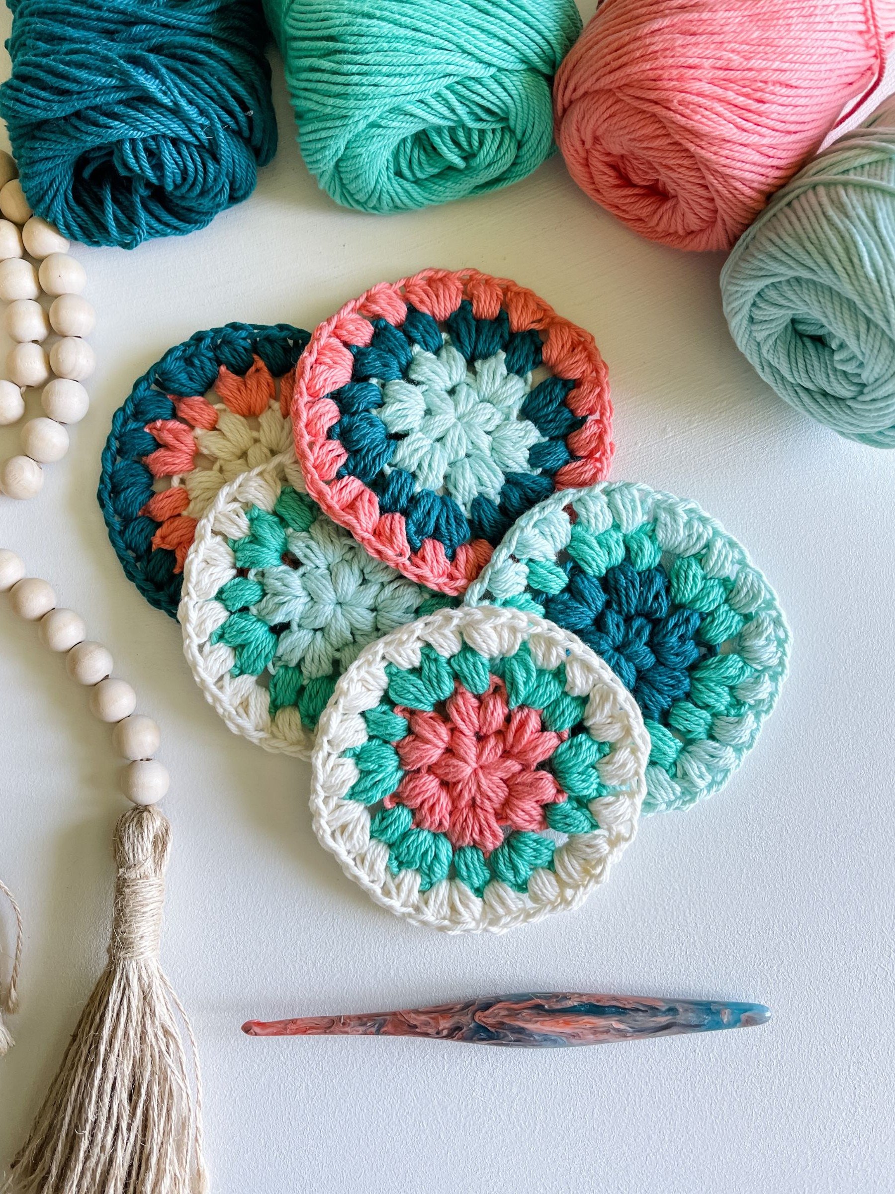 Granny Puff Face Scrubbies Crochet Pattern product image (6)