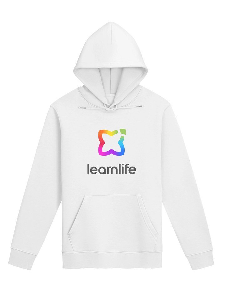 Adult/Teen Hoodie - Organic - Vertical Logo - Rainbow & Charcoal product image (1)