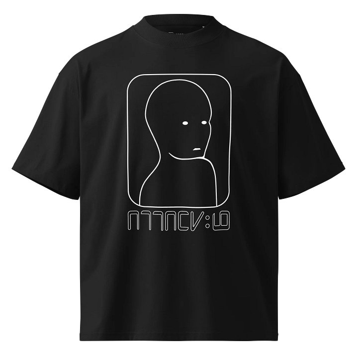 ATTACKNINE "Visitor" - Black Unisex Oversized T-Shirt product image (1)