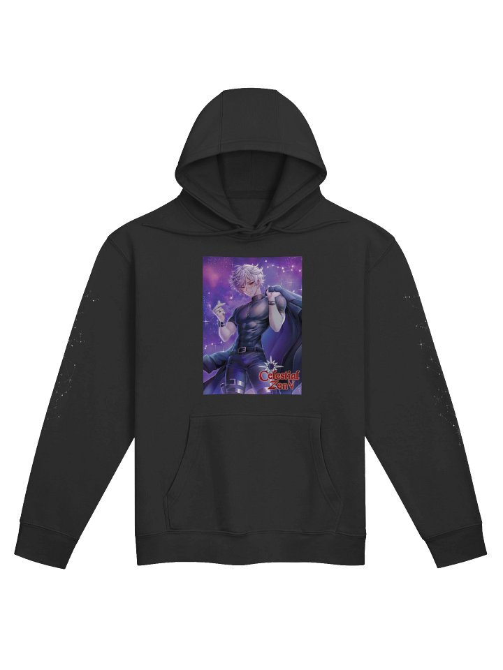 Celestial Zen Vtuber Hoodie with Constellation Sleeves (DTG) product image (1)