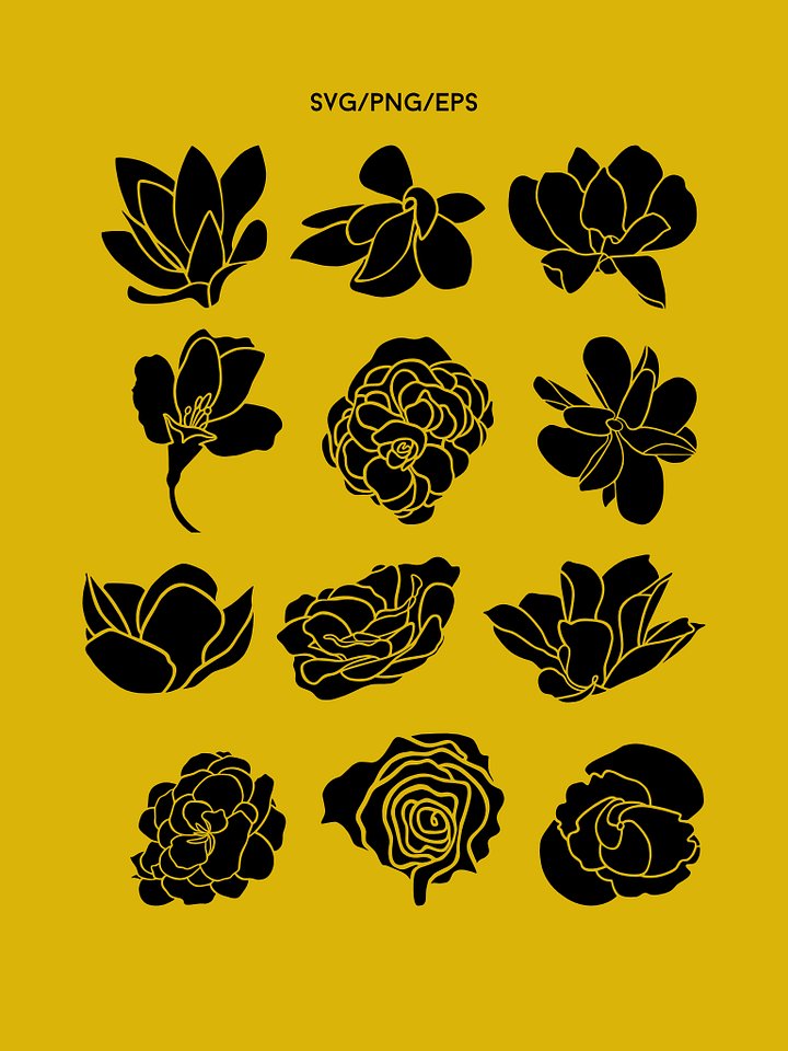 29 Hand drawn floral shapes and lines (Personal use license) product image (2)