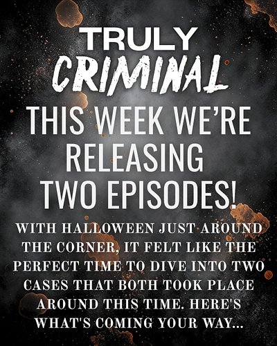 A little something extra this weekend 🖤

#TrueCrime #TrueCrimeDocumentary #TrueCrimeCommunity #CrimeCase #CrimeStories