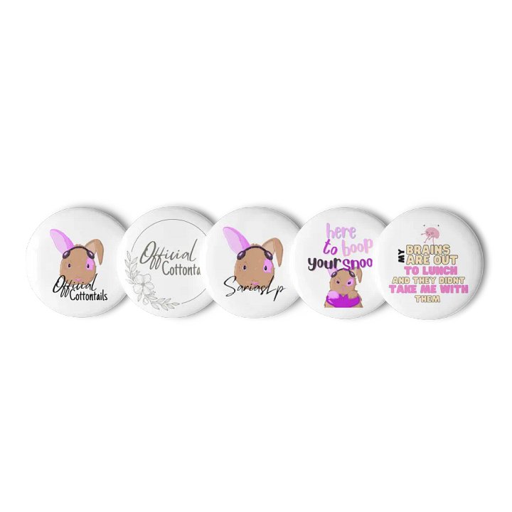 Whimsical Cottontail Pin Button Set product image (1)