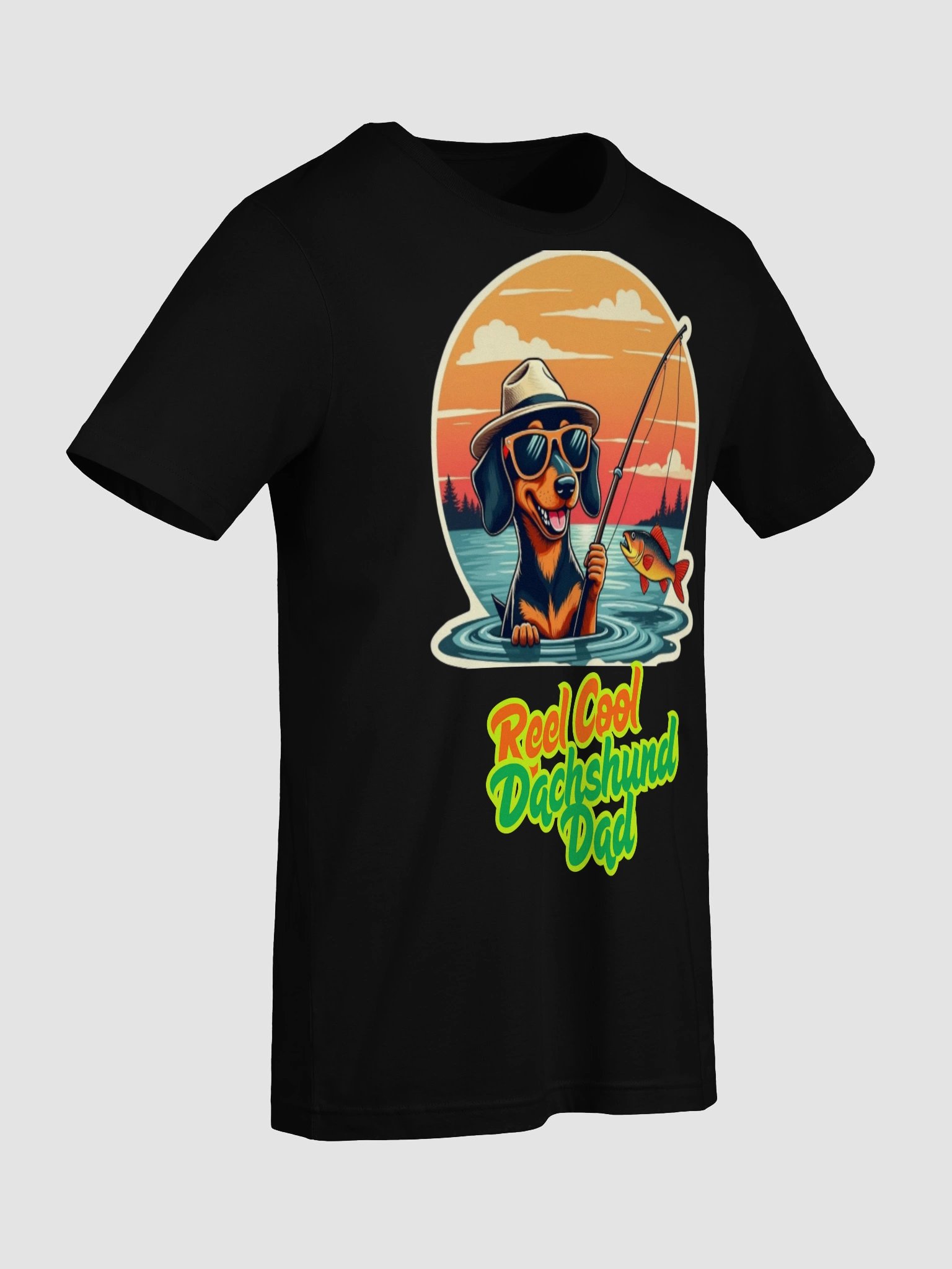 Reel Cool Dachshund Dad Tee product image (9)