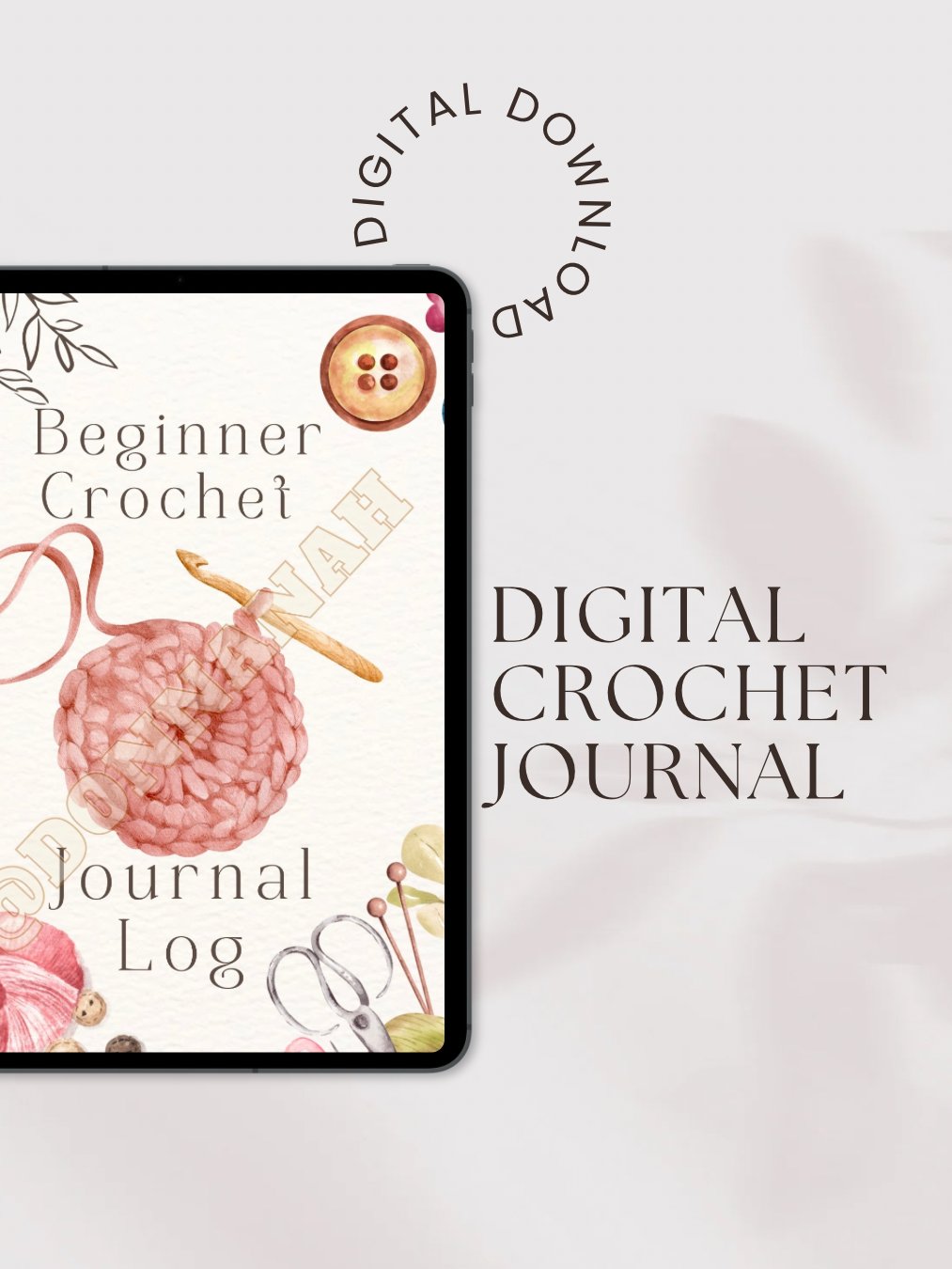 Digital Beginner Crochet Journal Log(Printable PDF) * - No Phisical Product product image (1)