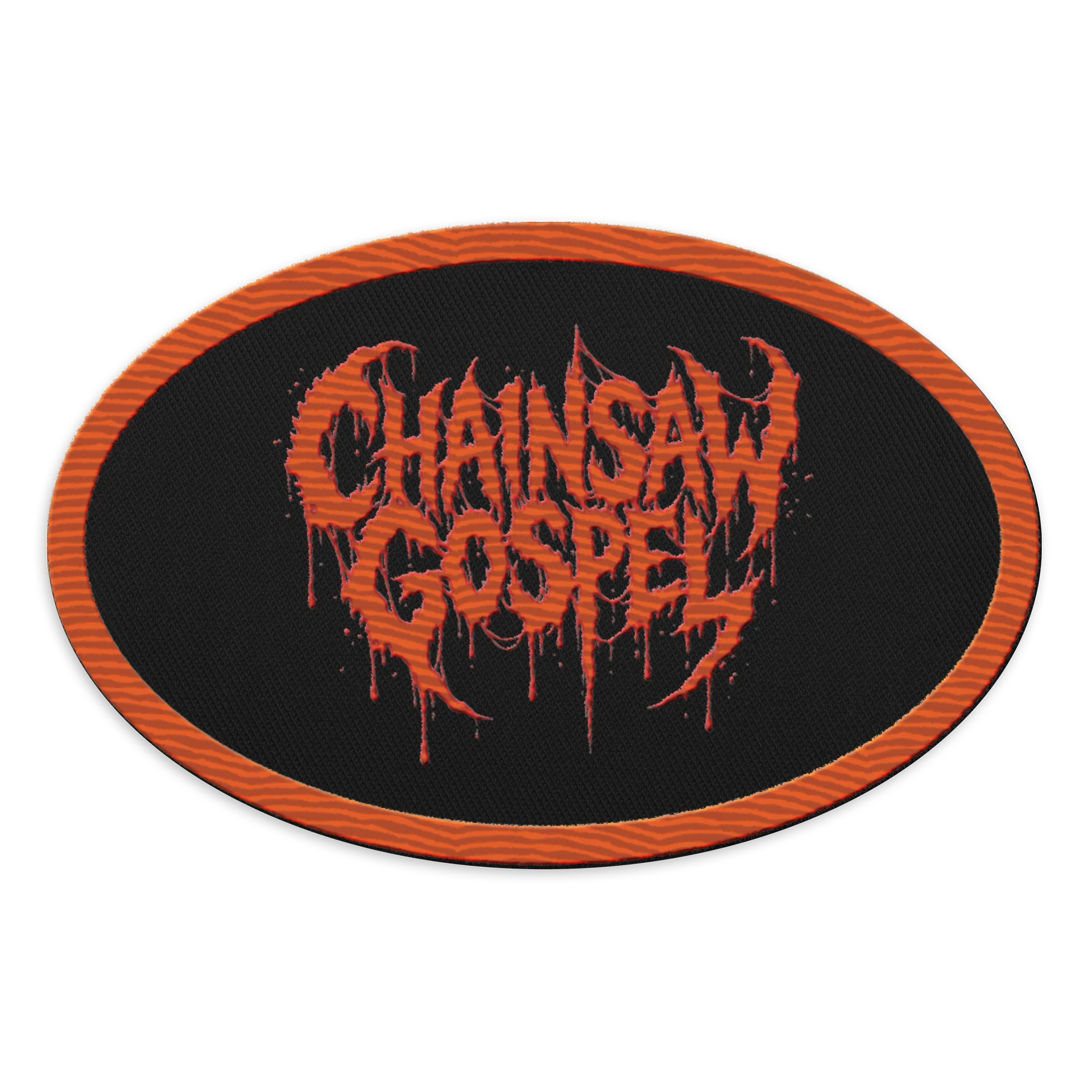 CHAINSAW GOSPEL — BLOOD ORANGE EMBROIDERED PATCH product image (1)