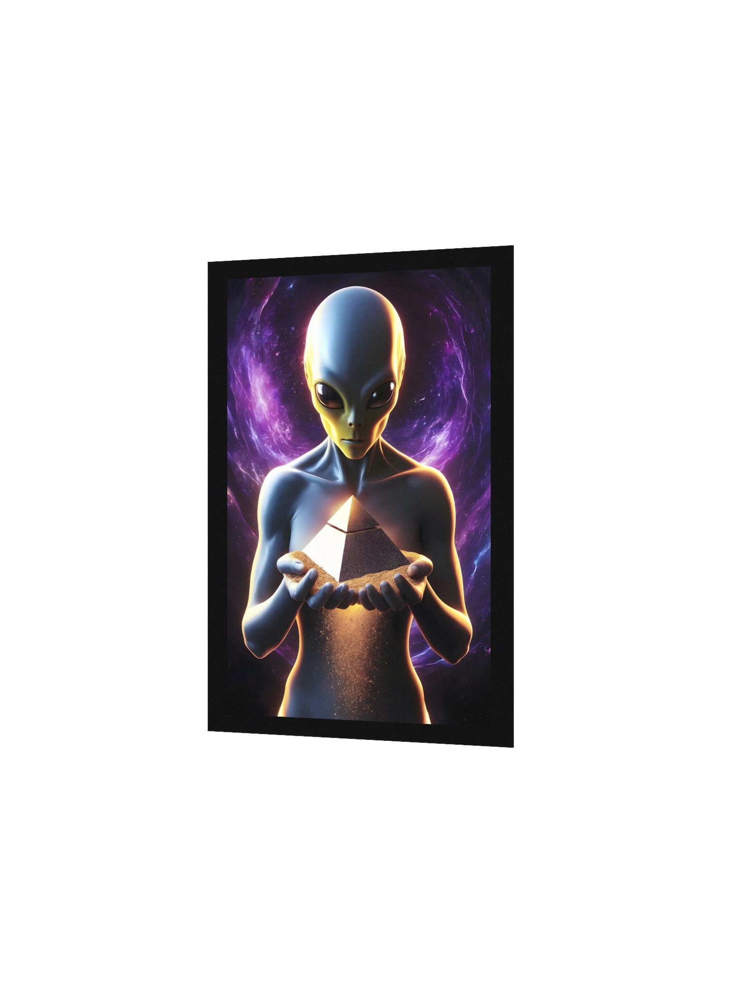 Cosmic Alien Pyramid Poster – Mystical Extraterrestrial Wall Art product image (3)