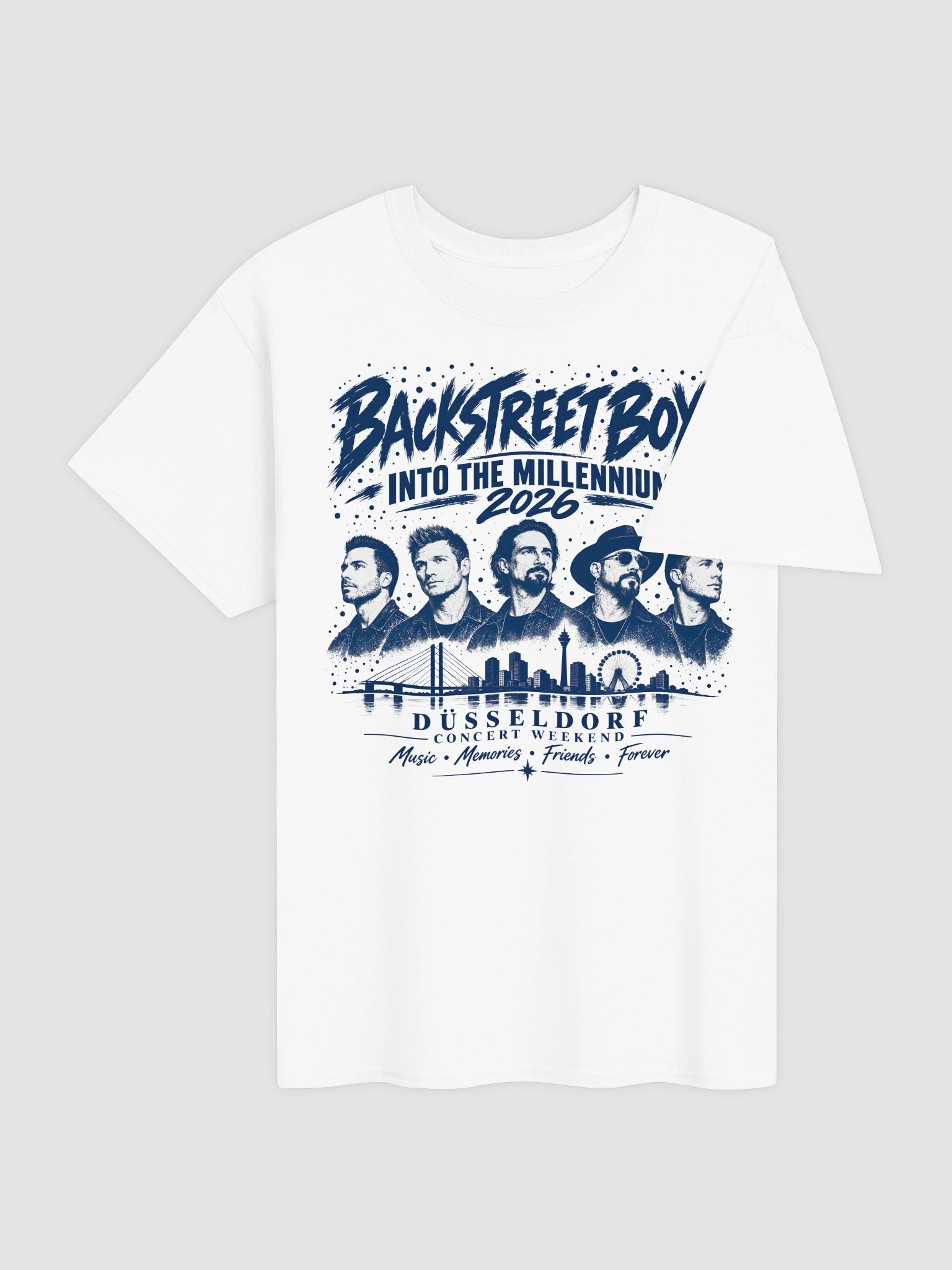 Backstreet Boys Düsseldorf 2026 Concert Shirt - Into The Millennium City Skyline & Tour Dates Tee product image (4)