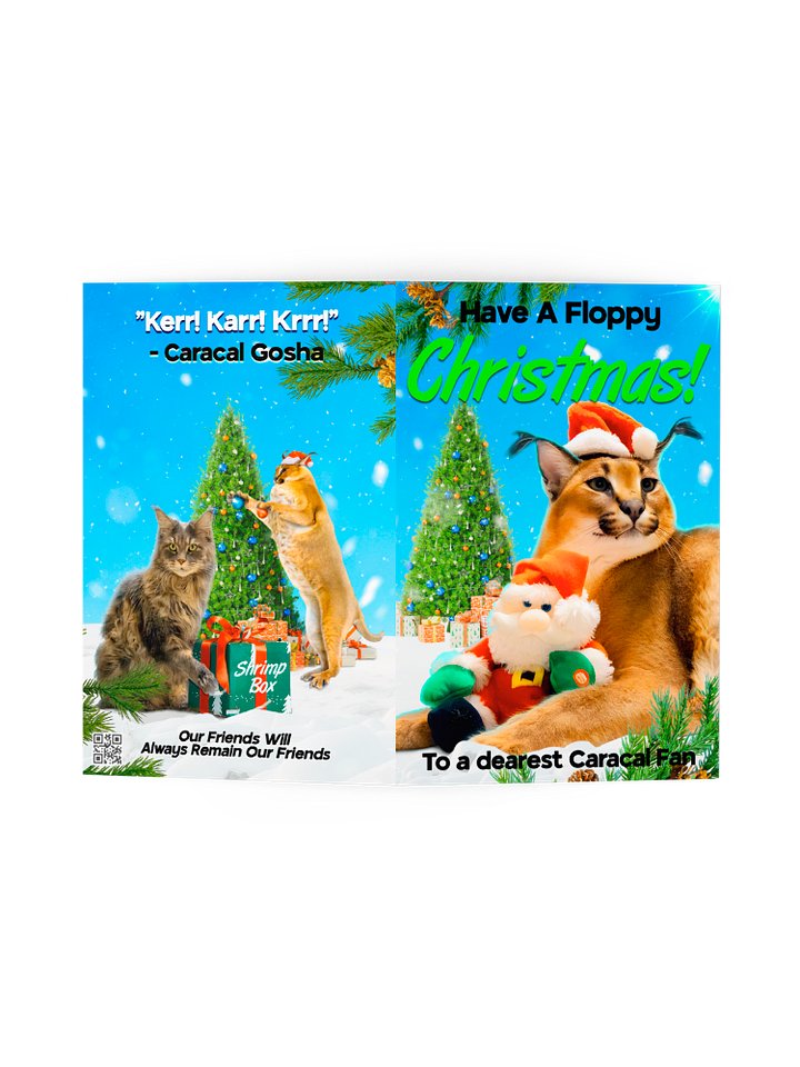 Christmas Floppa Caracal Cat Card product image (2)