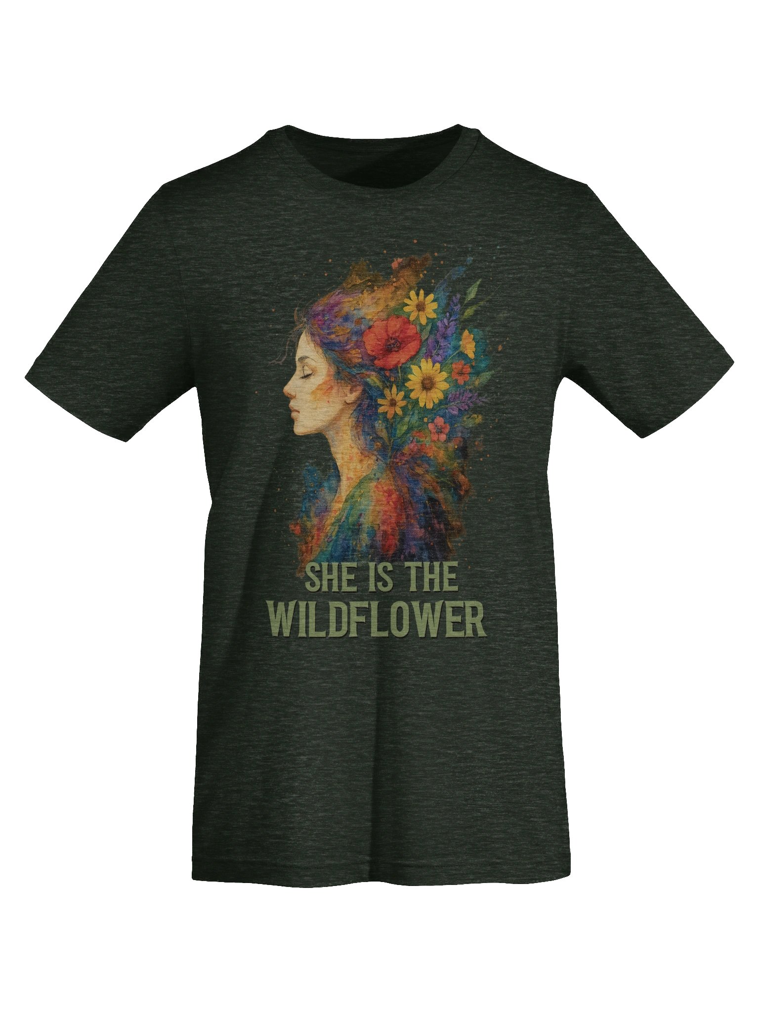 She Is the Wildflower T-Shirt – Boho Artistic Floral Naturecore Tee product image (7)