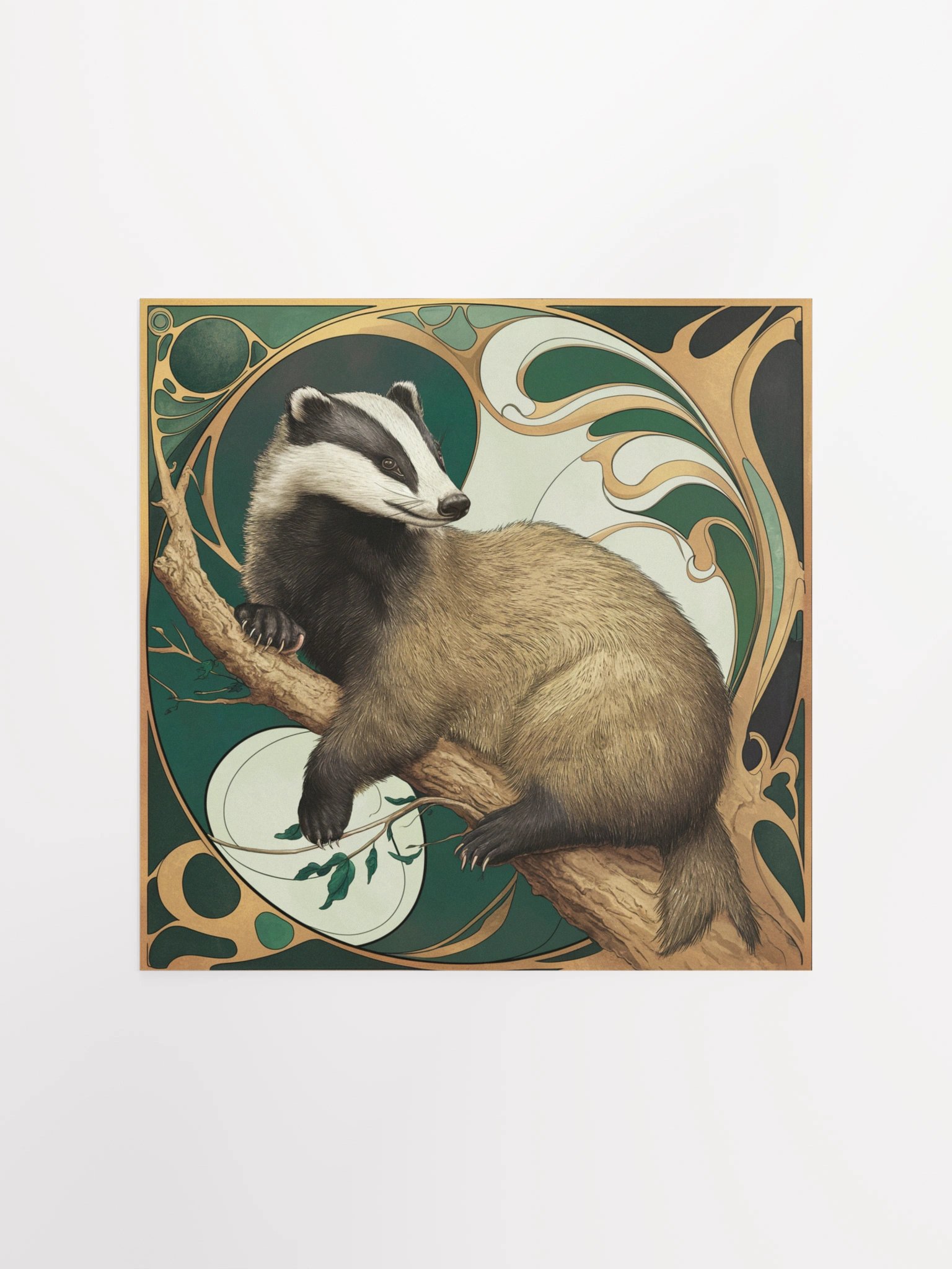 Art Nouveau Badger Pillow product image (1)