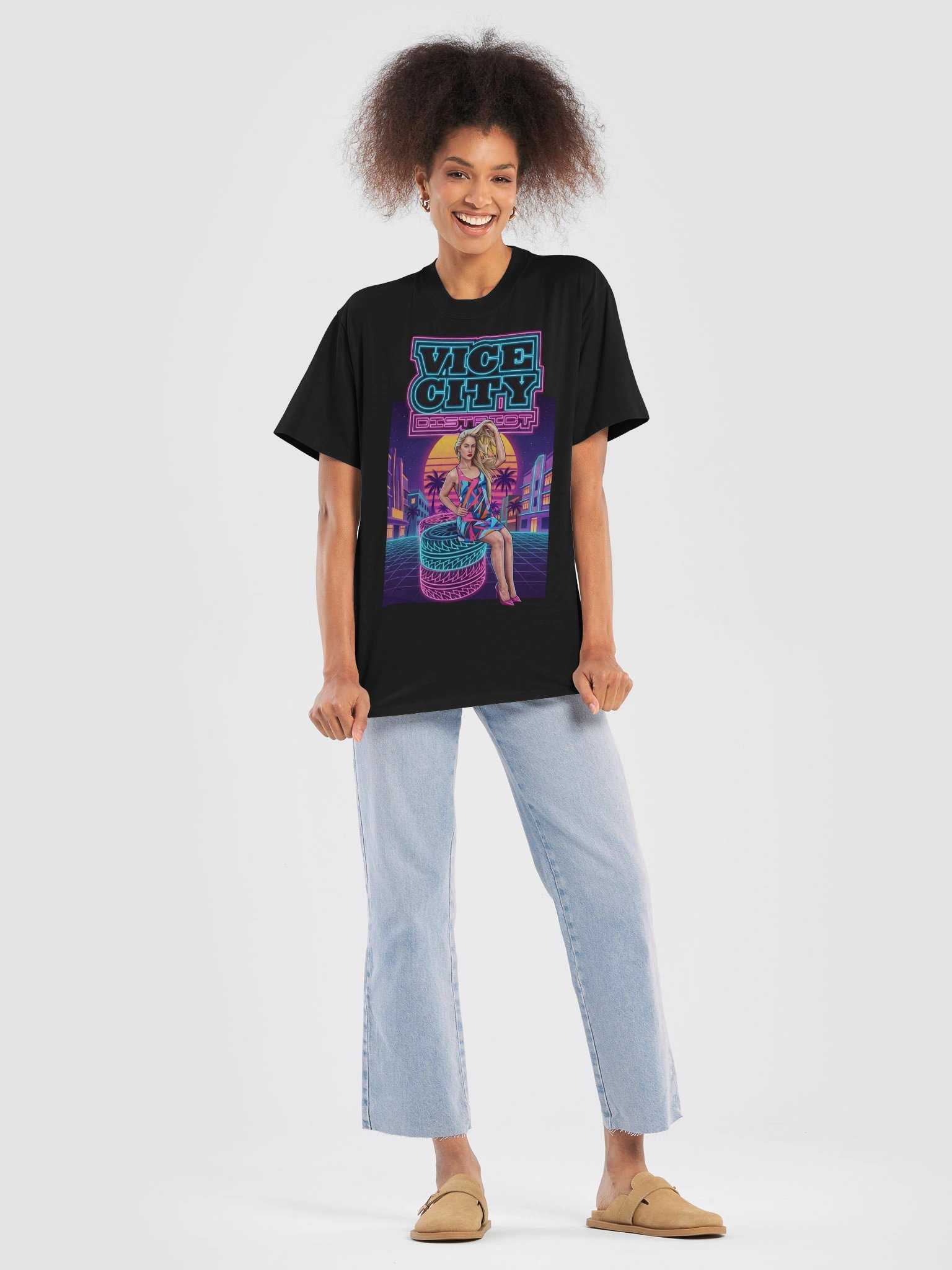 Vice City District electric Wave Tee product image (7)