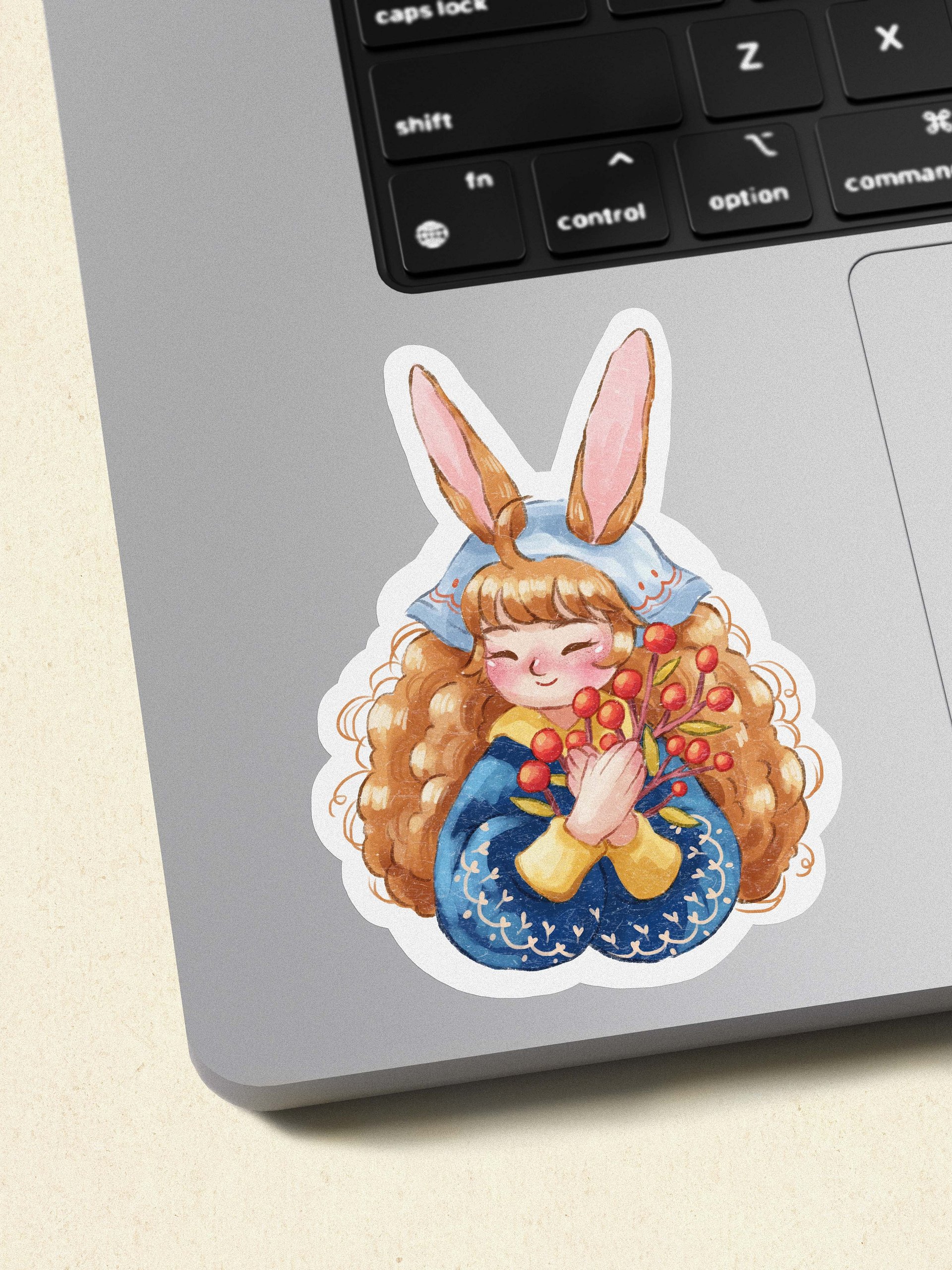The Snowy Bunny - Sticker 3x3 product image (2)