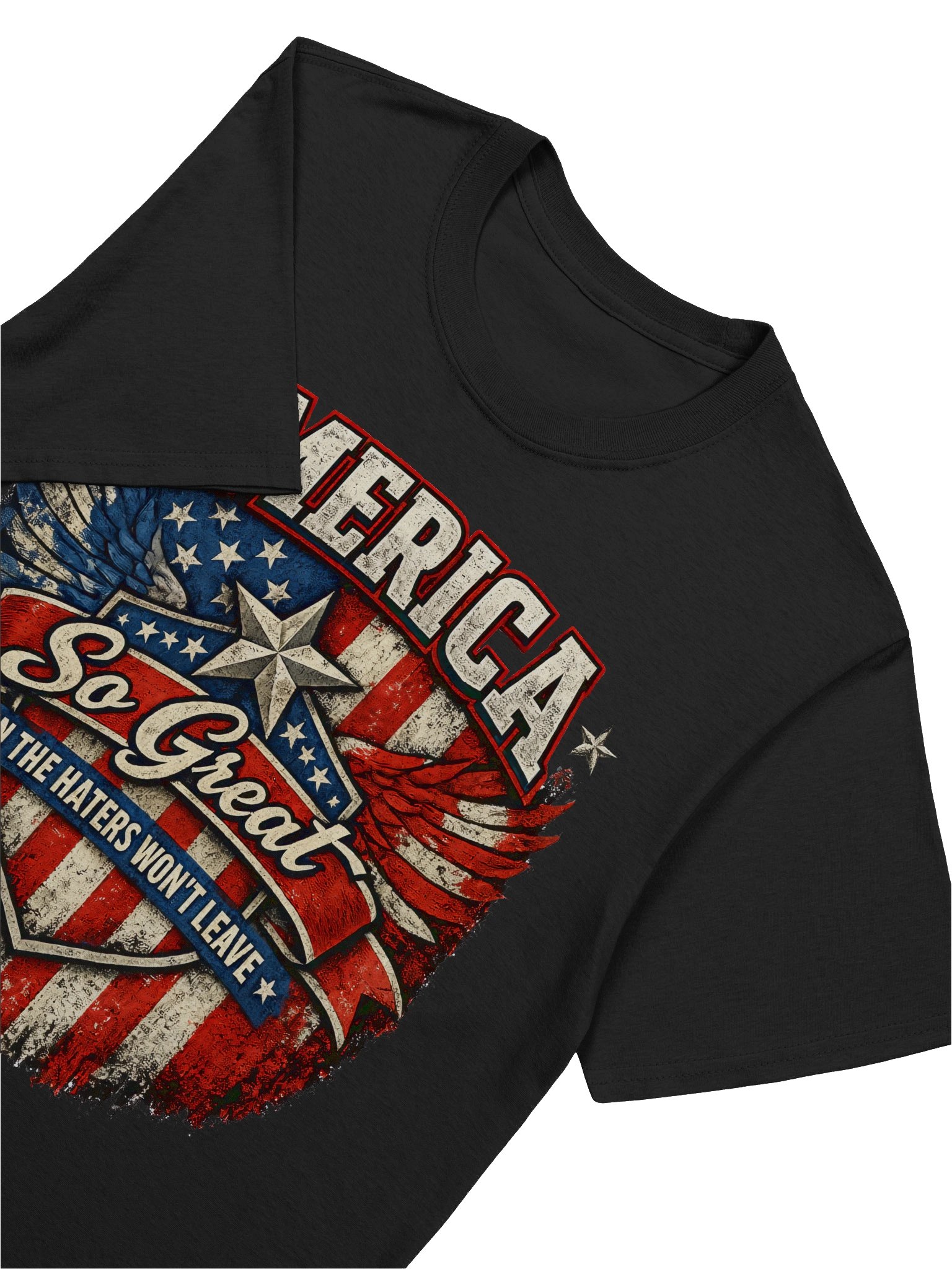 America So Great - FRONT Print Patriotic T-Shirt product image (5)