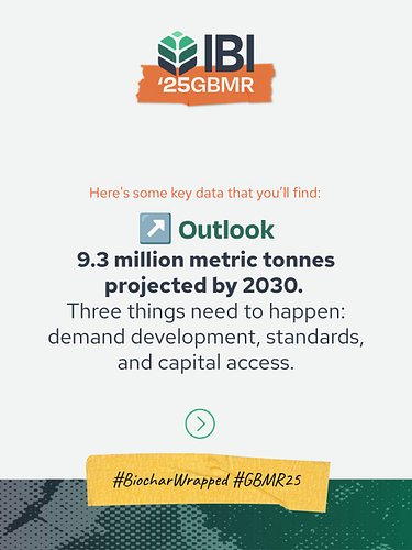 930 voices from around the world projected 9.3 million metric tonnes of biochar by 2030.

The 2025 Global Biochar Market Repo...