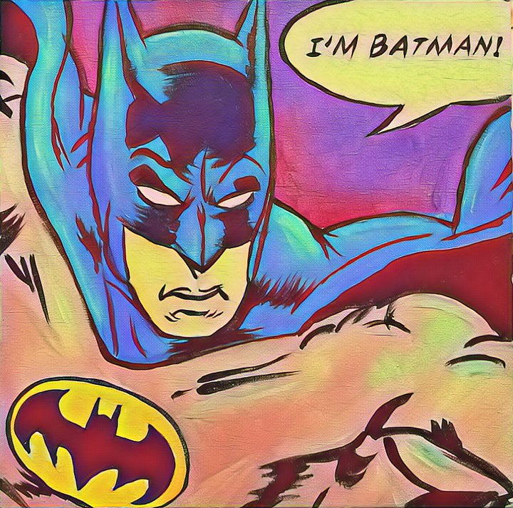 Canvas Print “I’m Batman” Colorful Art product image (1)