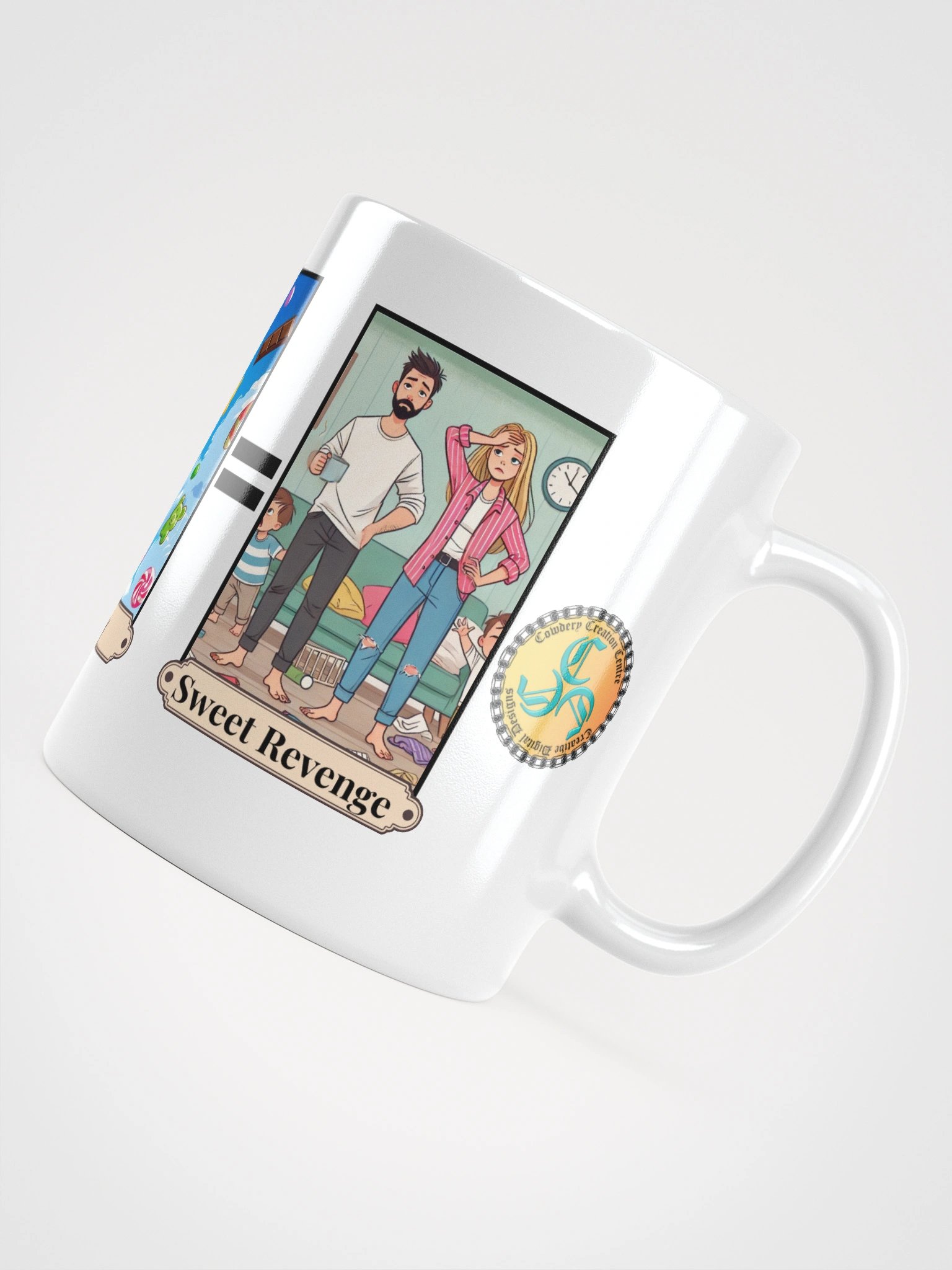Grandkids + Candy = Sweet Revenge (Both) Glossy White Mug product image (14)