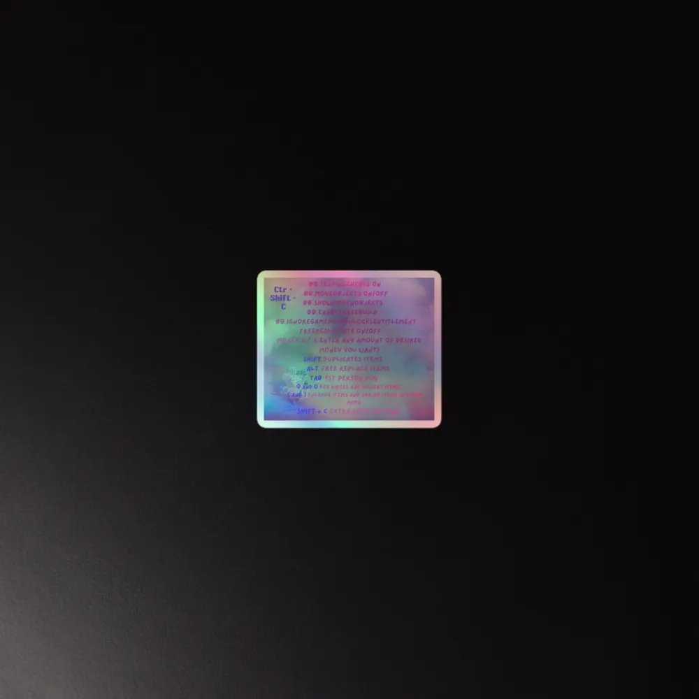 Sims Cheat Codes Holographic Sticker product image (2)