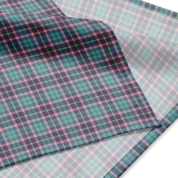 Light Green, Lavender, and Pink Plaid Bandana product image (2)