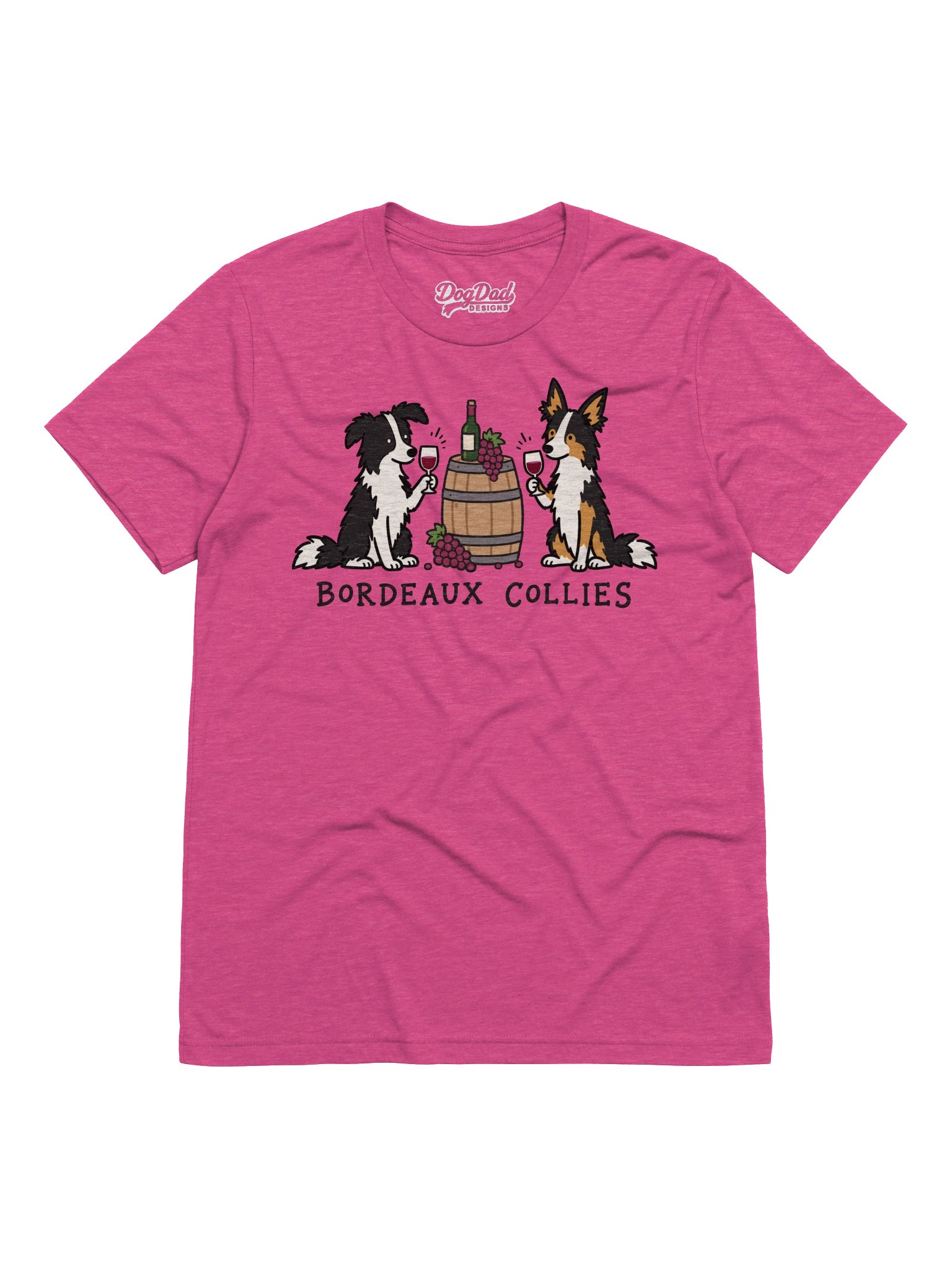 Bordeaux Collies Wine Lovers Dog T-Shirt product image (1)
