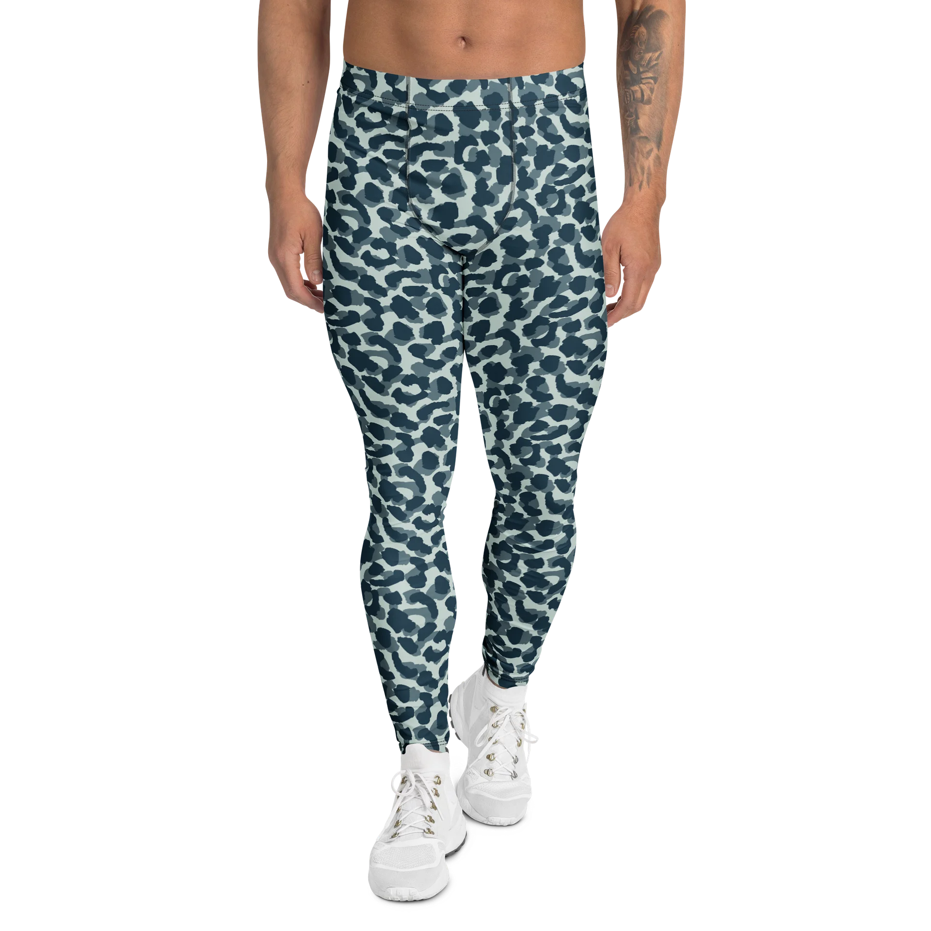 Comfortable Men's Leggings with Bold Military Leopard Skin product image (1)