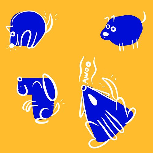Dog blobs dog blobs dog blobs
______
#doodle #dog #digitalart