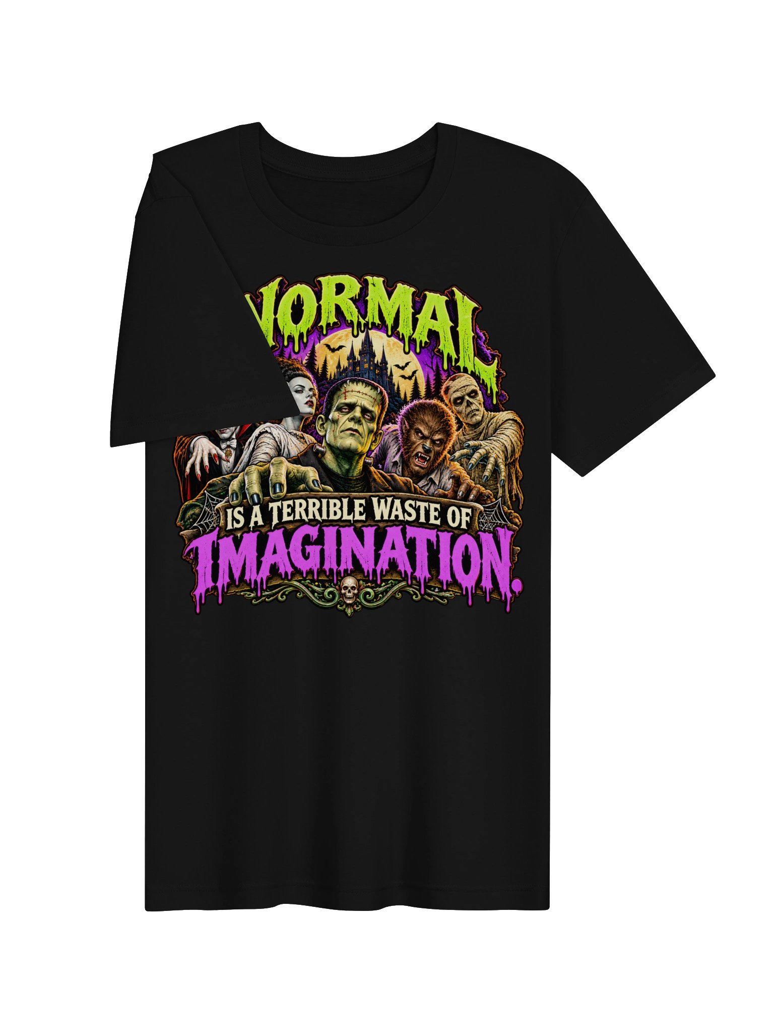 Normal Is a Terrible Waste of Imagination Horror Tee product image (3)