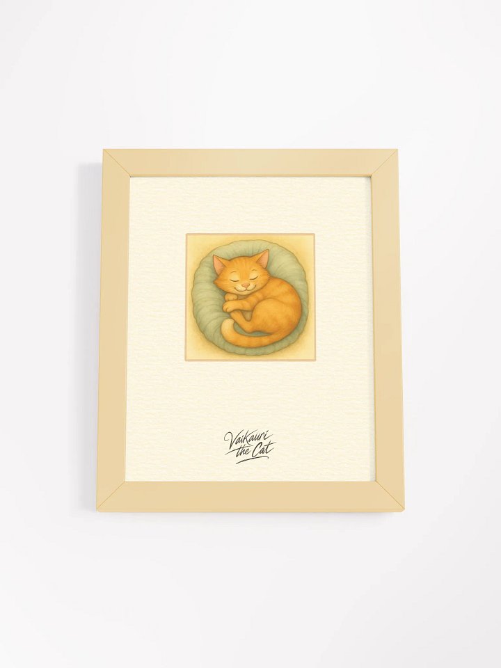 Vaikauri the Cat - Curled up Framed Artprint product image (1)