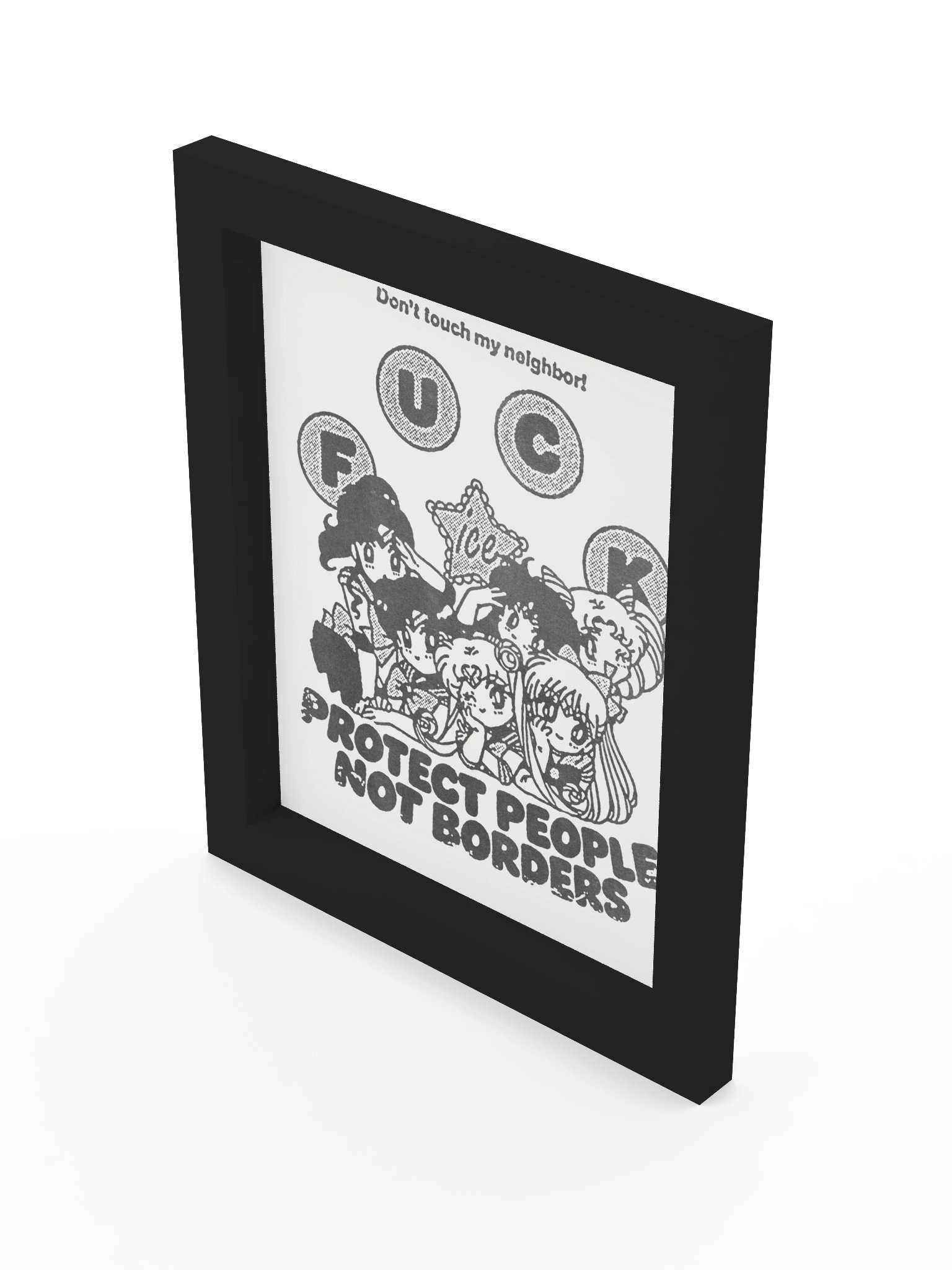 PROTECT PEOPLE ! Framed Print. product image (3)