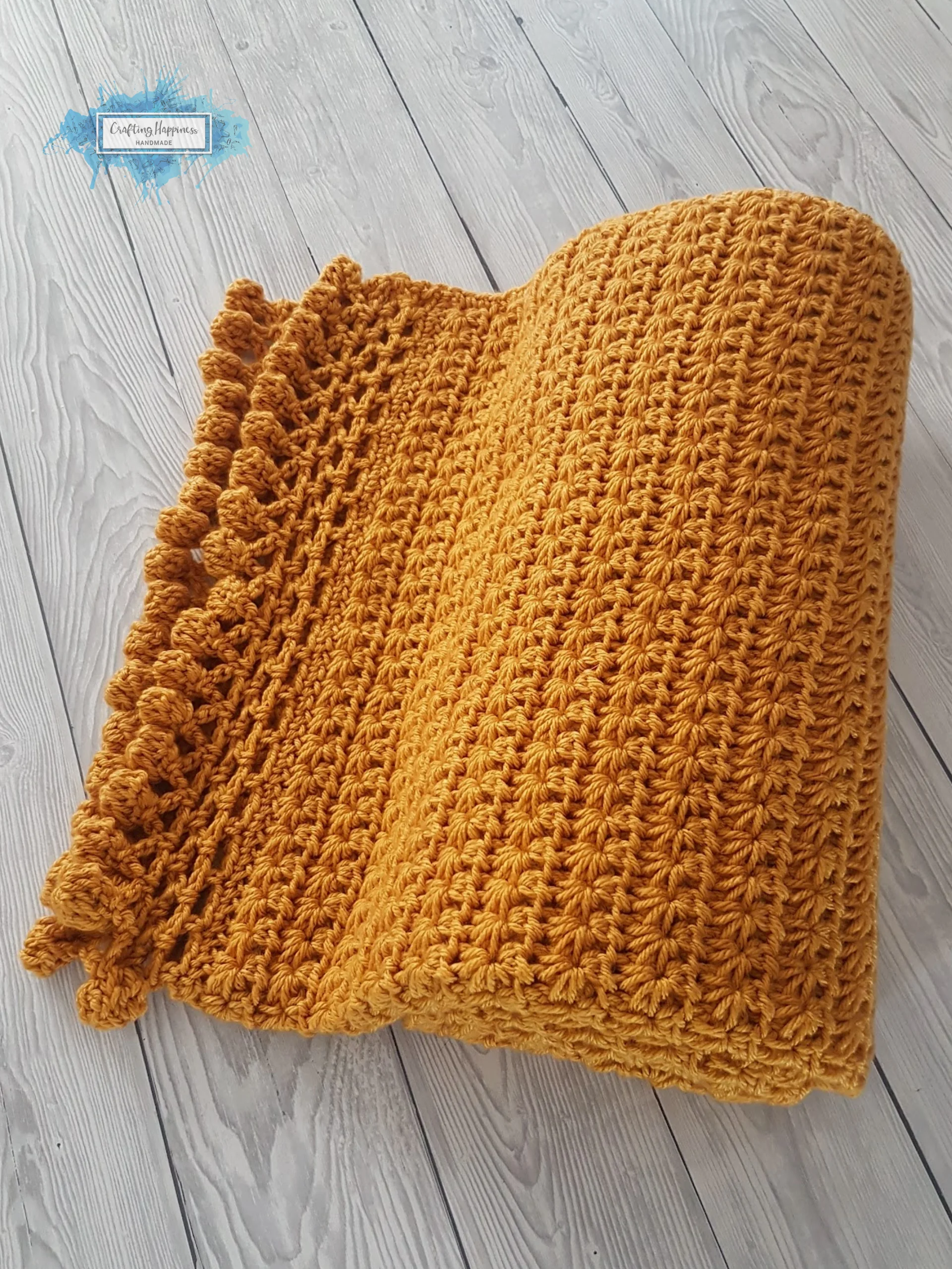 Stars & Pom Poms Crochet Baby Blanket Pattern (PDF) product image (4)