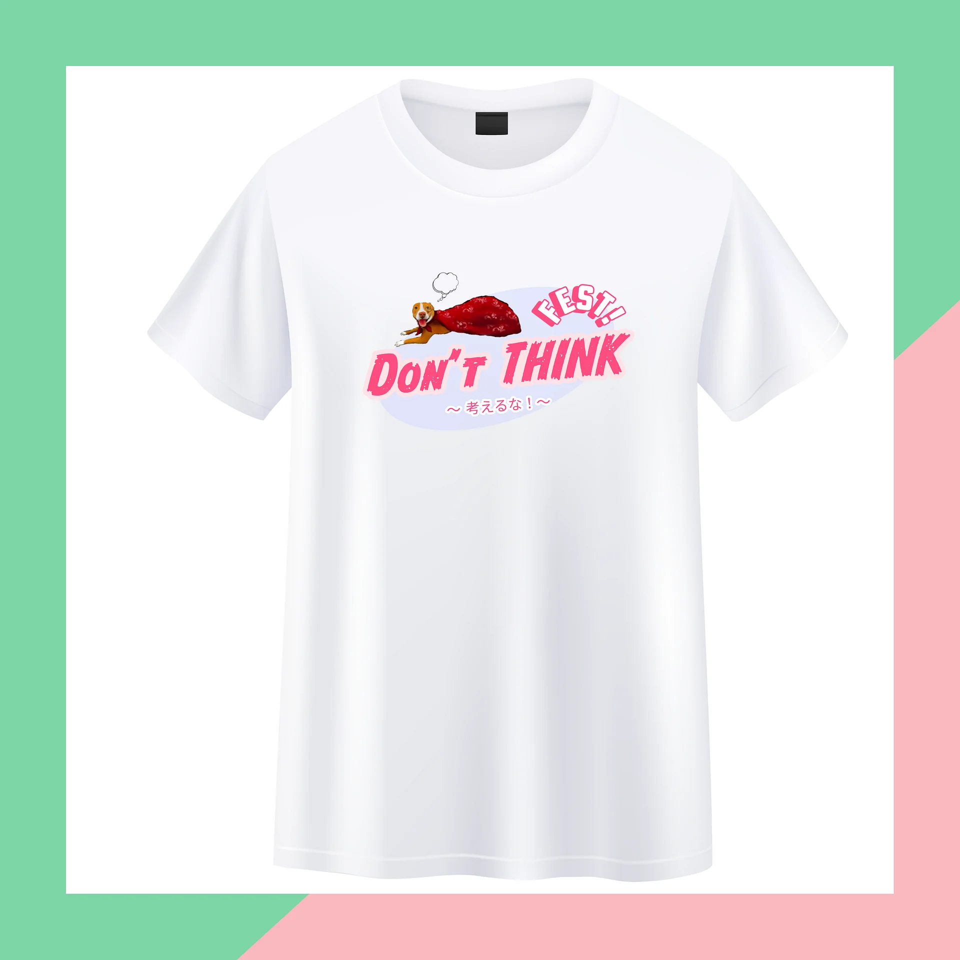 Limited Edition “Don’t Think Fest!” T-shirt collection in white By MAART STUDIO product image (1)