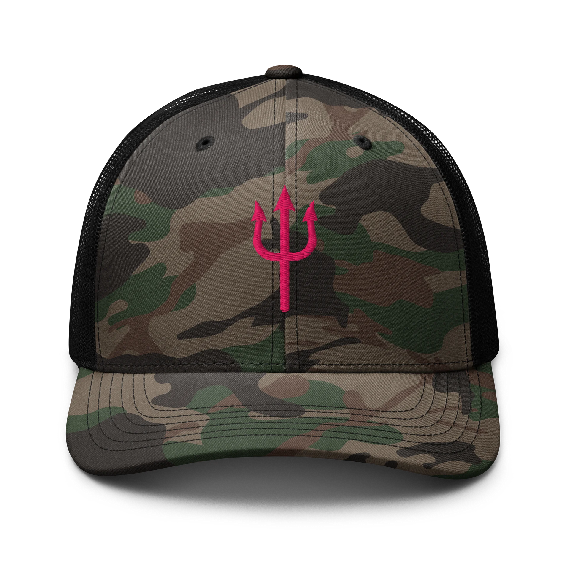 Booty Demon Trident Women's Camo Embroidered Trucker Hat product image (1)