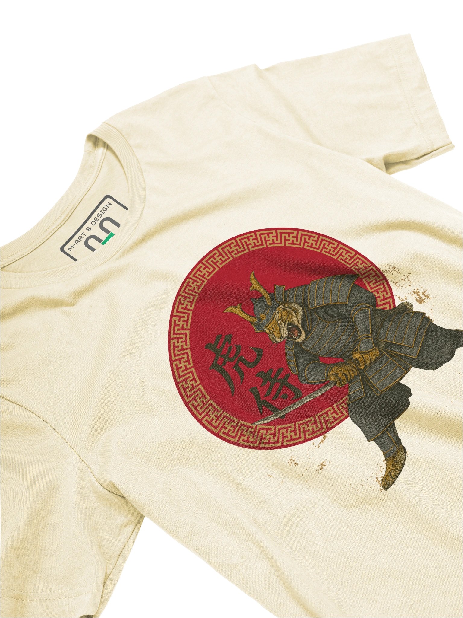 Tiger Samurai T-Shirt – Martial Arts Spirit Meets Japanese Warrior Art - by M-Art & Design product image (2)