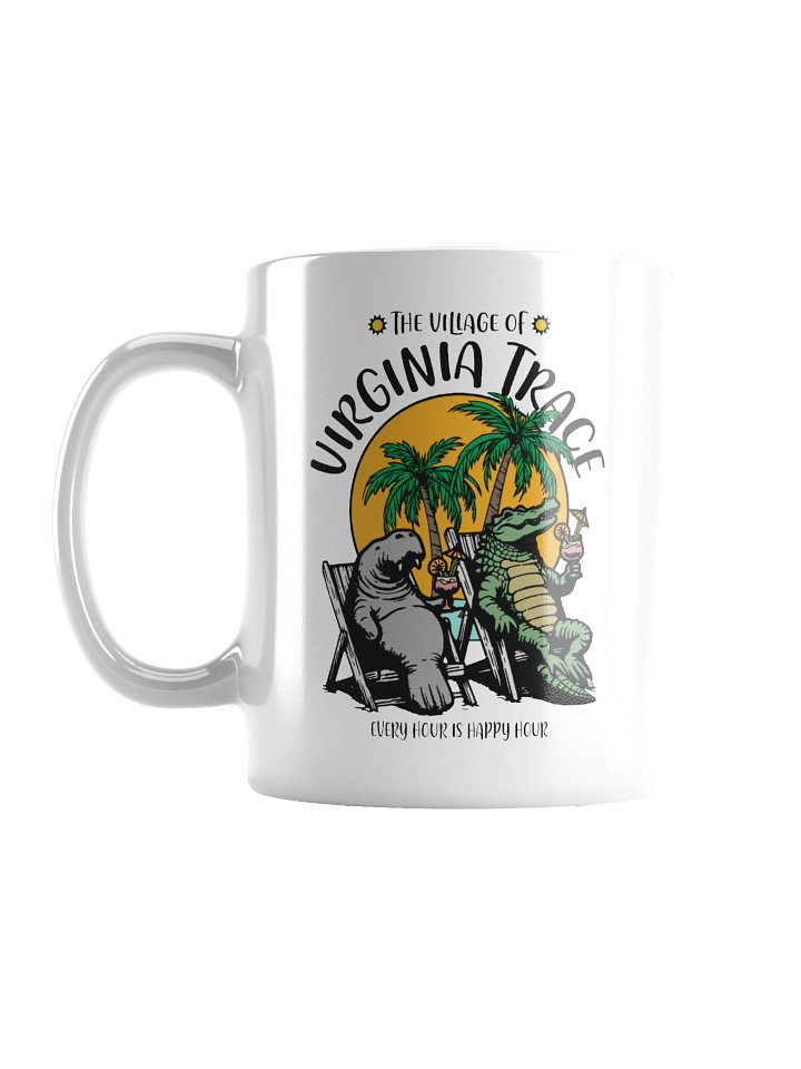 The Village of Virginia Trace TV Florida USA Fun Manatee Alligator Design Coffee Mug product image (1)