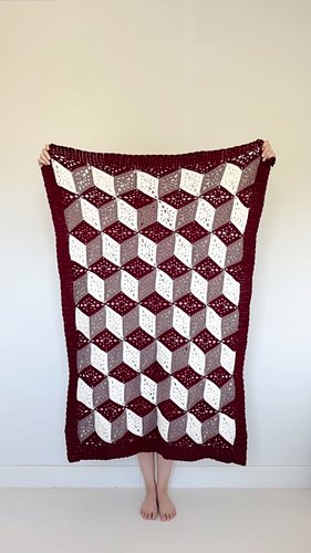 Comment “3D” for the pattern! This blanket is made with DK weight yarn, and I added an optional border for a finished look!💕
...