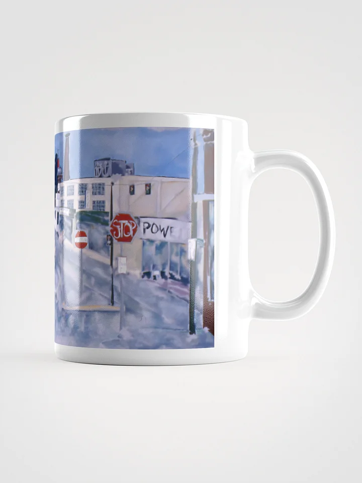 10th, Oak and Burnside, Portland, OR (1986) White Glossy Mug product image (2)