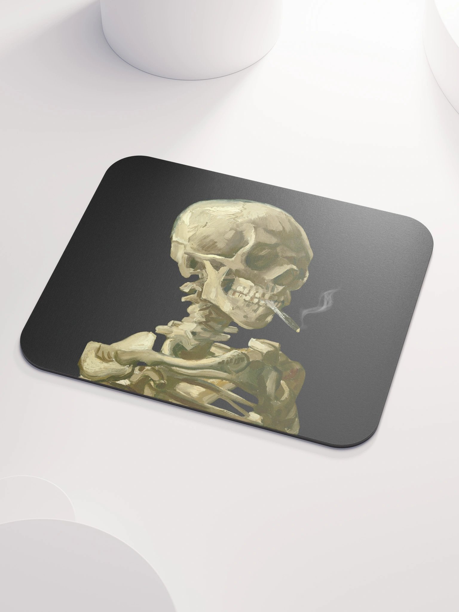 Van Gogh – Skull of a Skeleton with a Burning Cigarette Mouse Pad product image (3)