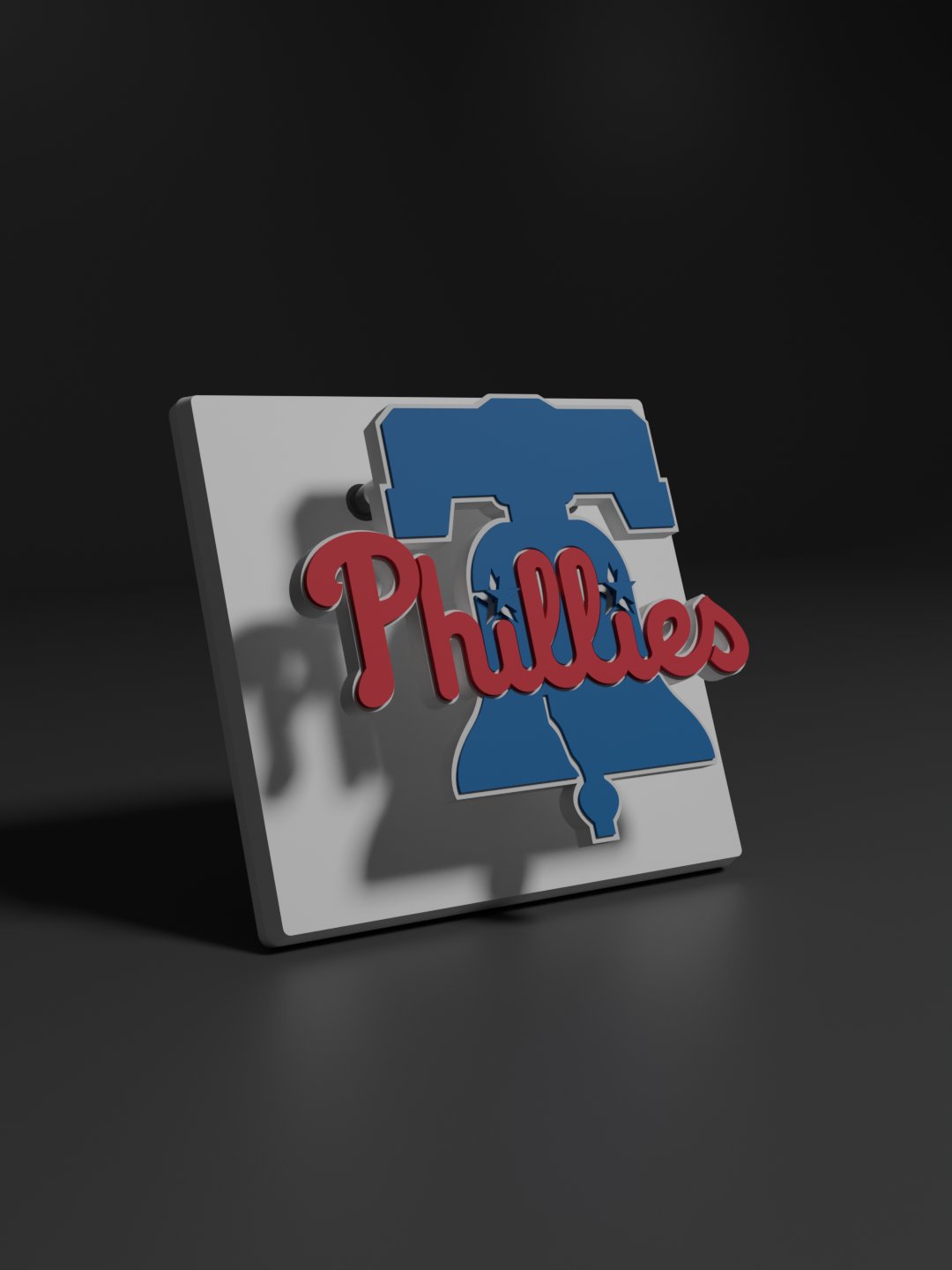 Philadelphia Phillies Bell 3D Printed Floating Logo Sign (Digital File Only) product image (1)