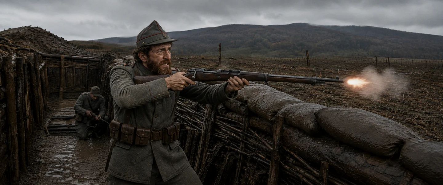ONE MAN. TWO ARMIES. NO COUNTRY BETWEEN THEM.
