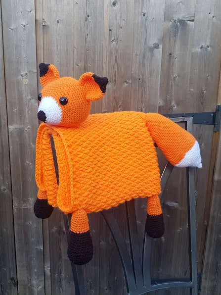 Woodland Fox Baby Blanket Crochet Pattern 3-in-1 Toy Lovey PDF Pattern - Crafting Happiness product image (10)