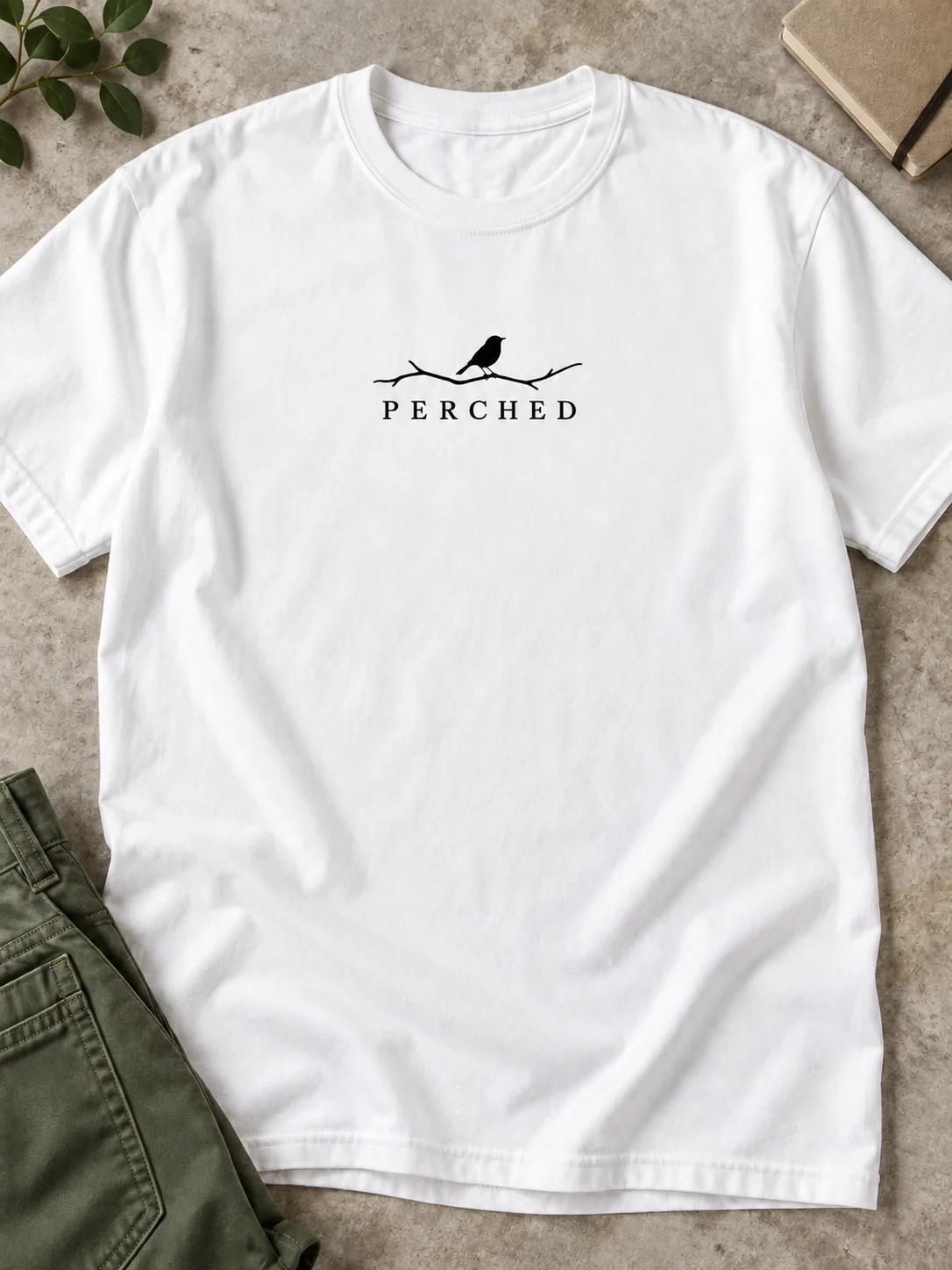 PERCHED | Minimalist Bird Tee product image (1)