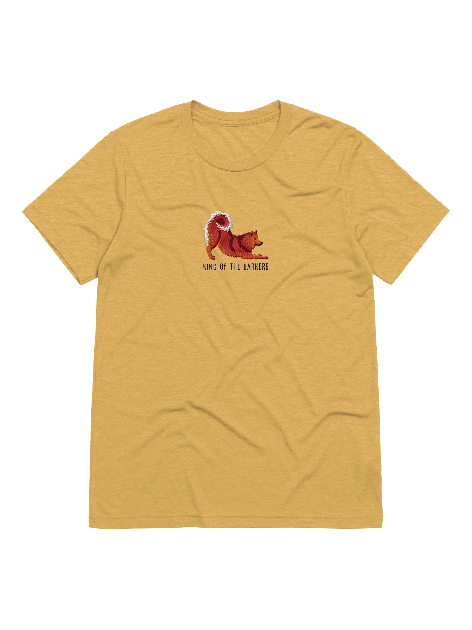 King of the Barkers T-Shirt(Embroidered) of a Finnish Spitz(Red) product image (49)