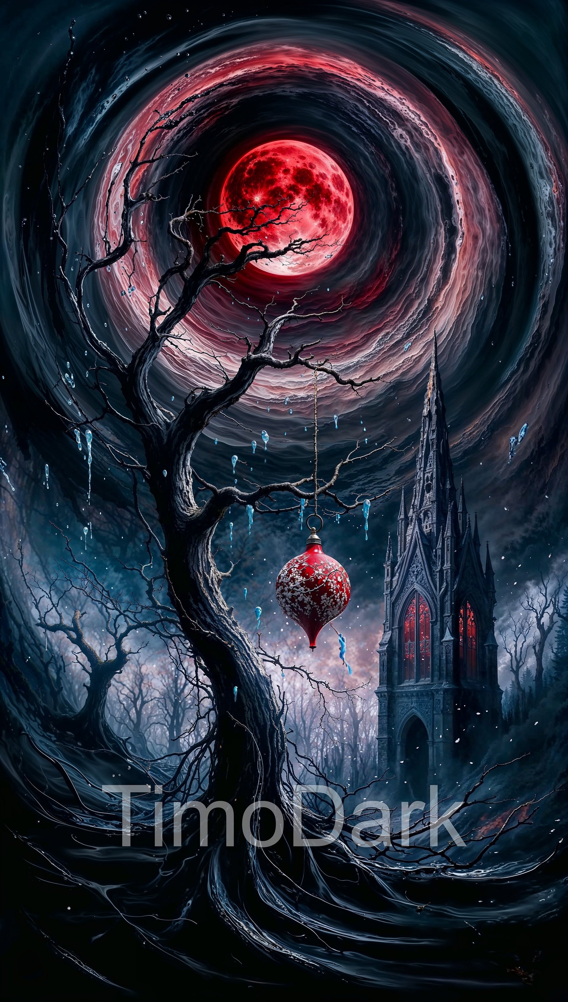 Crimson Gothic Phone Wallpaper product image (1)