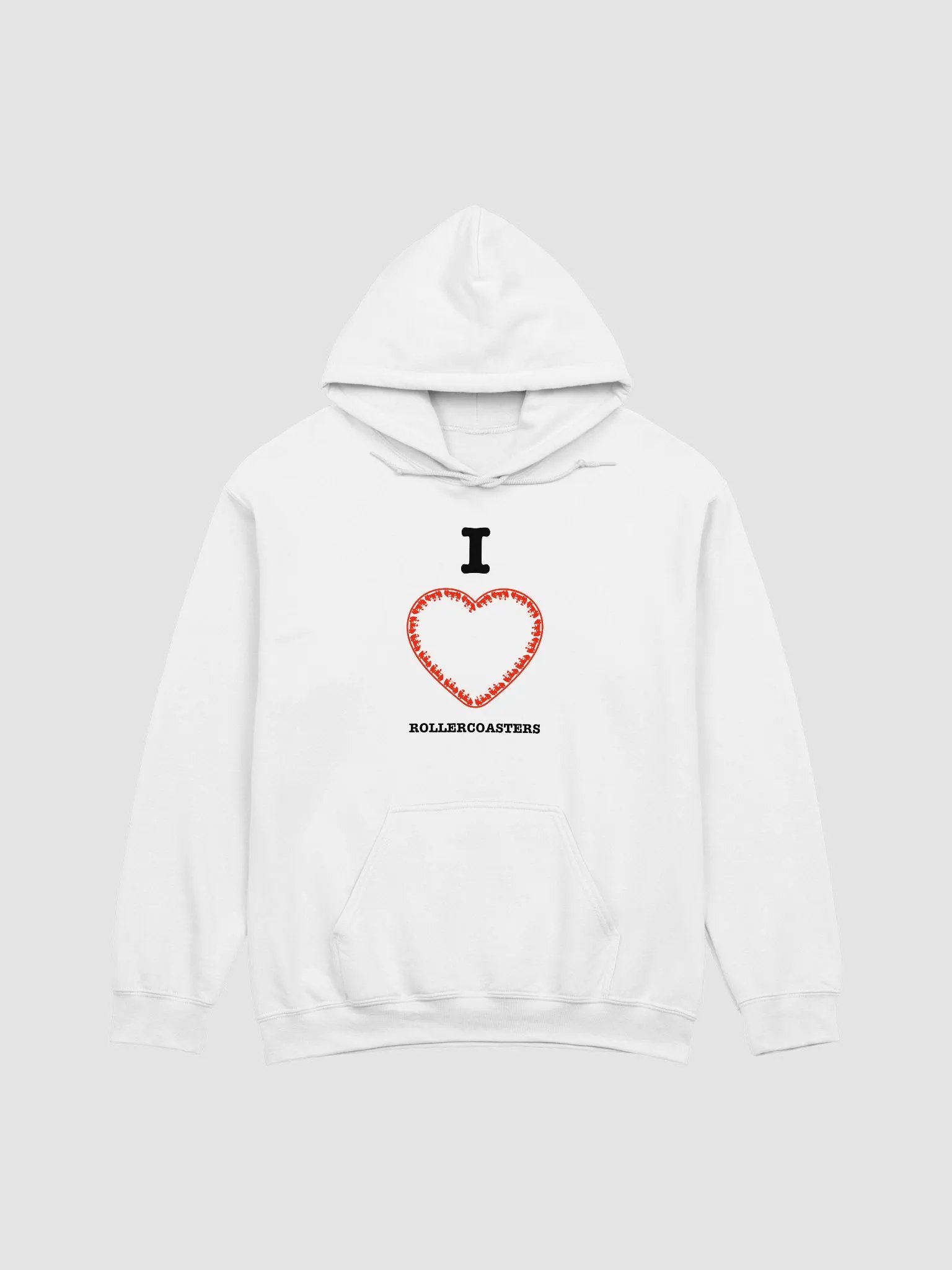 I Love Roller Coasters - White Hoody product image (2)