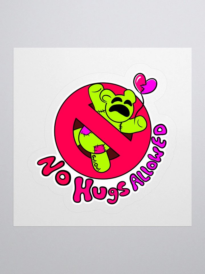No Hugs Allowed Sticker product image (2)