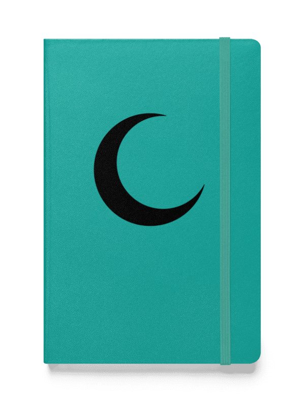 Crescent Moon Notebook – Deep Black Print product image (5)