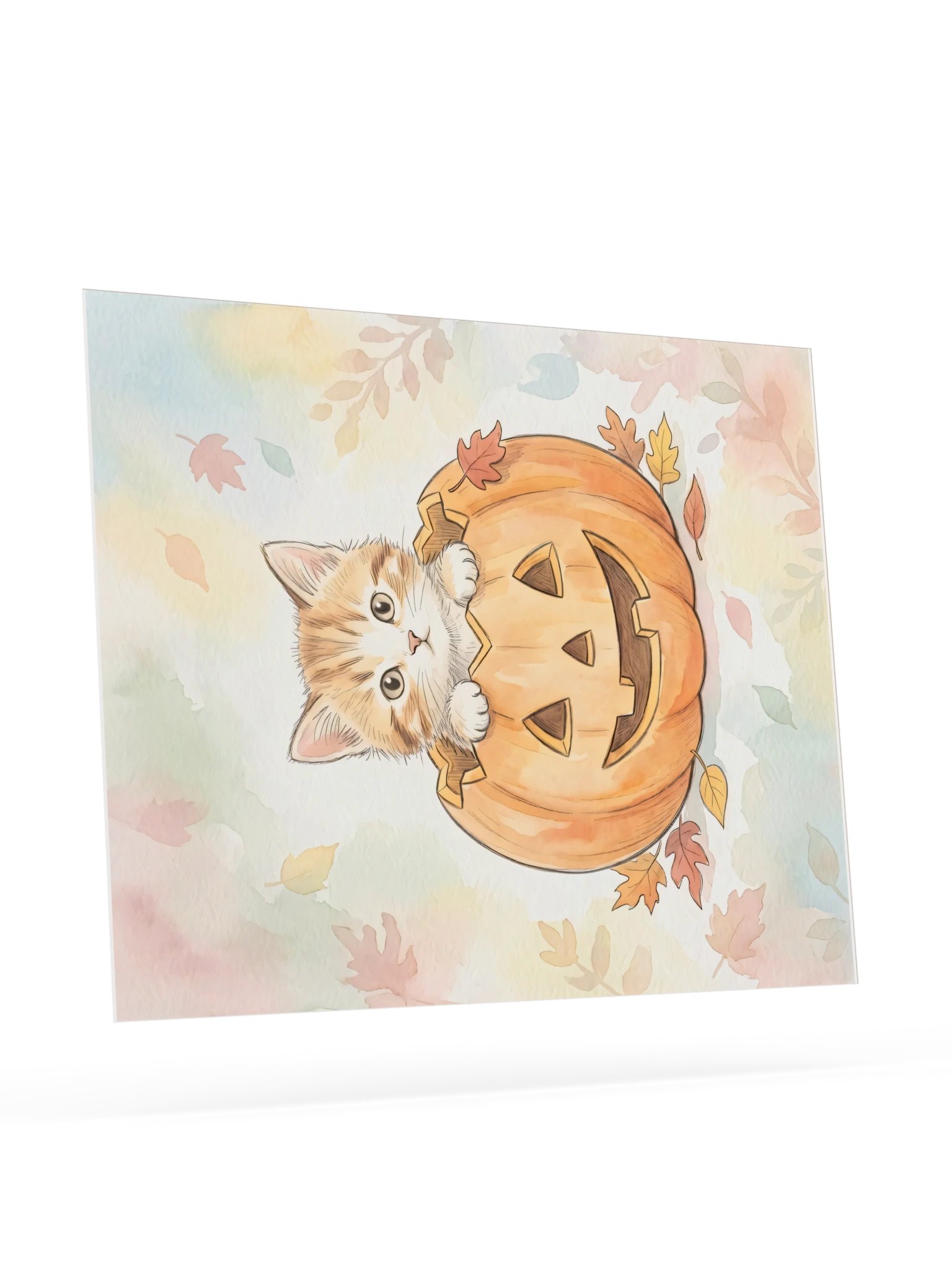 Pumpkin Peek Kitten Poster product image (23)