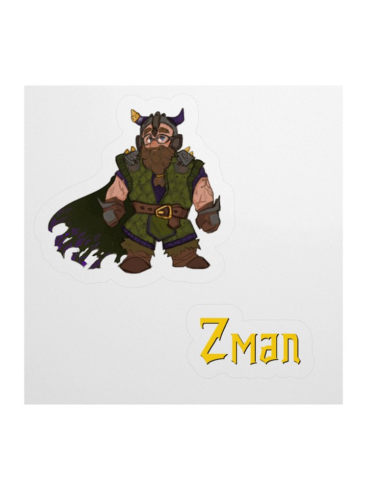 Zman the Dwarf Sticker product image (1)